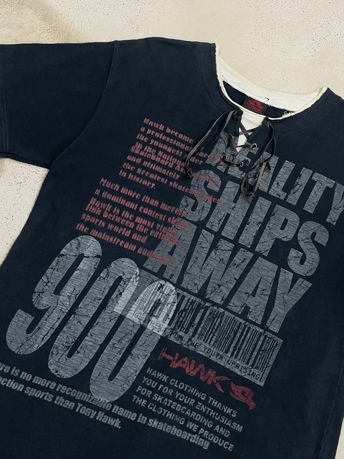 Tony Hawk × Vintage Vintage Tony Hawk Y2K Skate Scene Wording Layered Tee Size US L / EU 52-54 / 3 - 8 Thumbnail