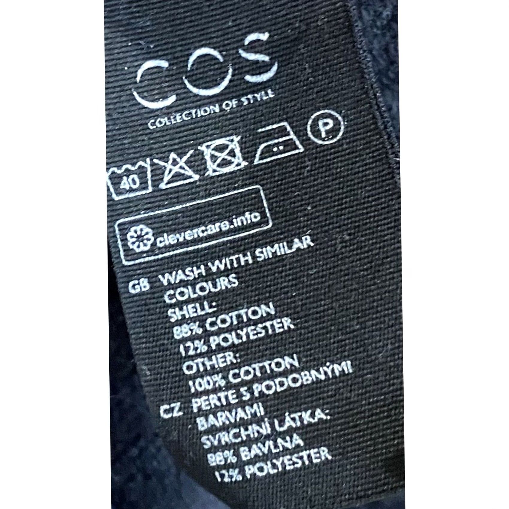 Cos COS Sweatshirt Top Women's XS Black Cinched Hem & Cuffs Ruffle Pullover Crew Neck Knit Size XS / US 0-2 / IT 36-38 - 7 Thumbnail