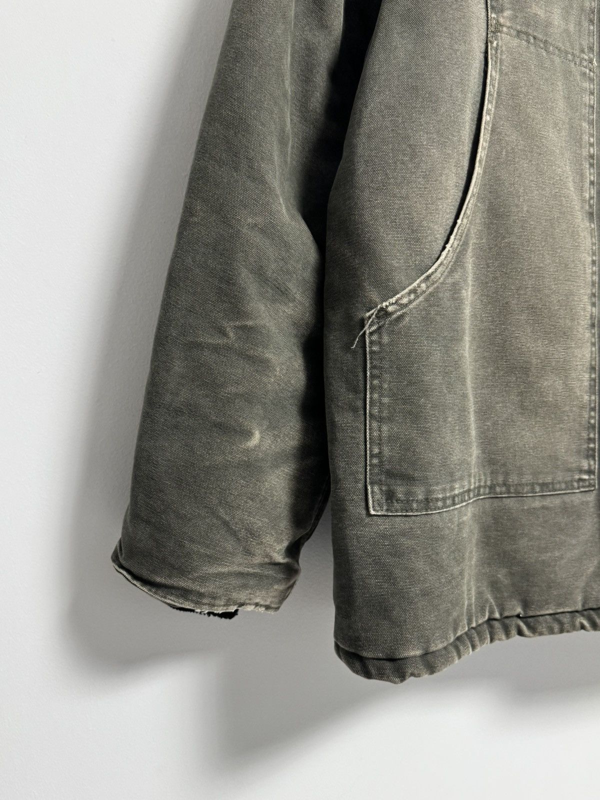 Carhartt 🔥Y2K Vintage Carhartt Chore Jacket Green Distressed Size US XL / EU 56 / 4 - 8 Thumbnail