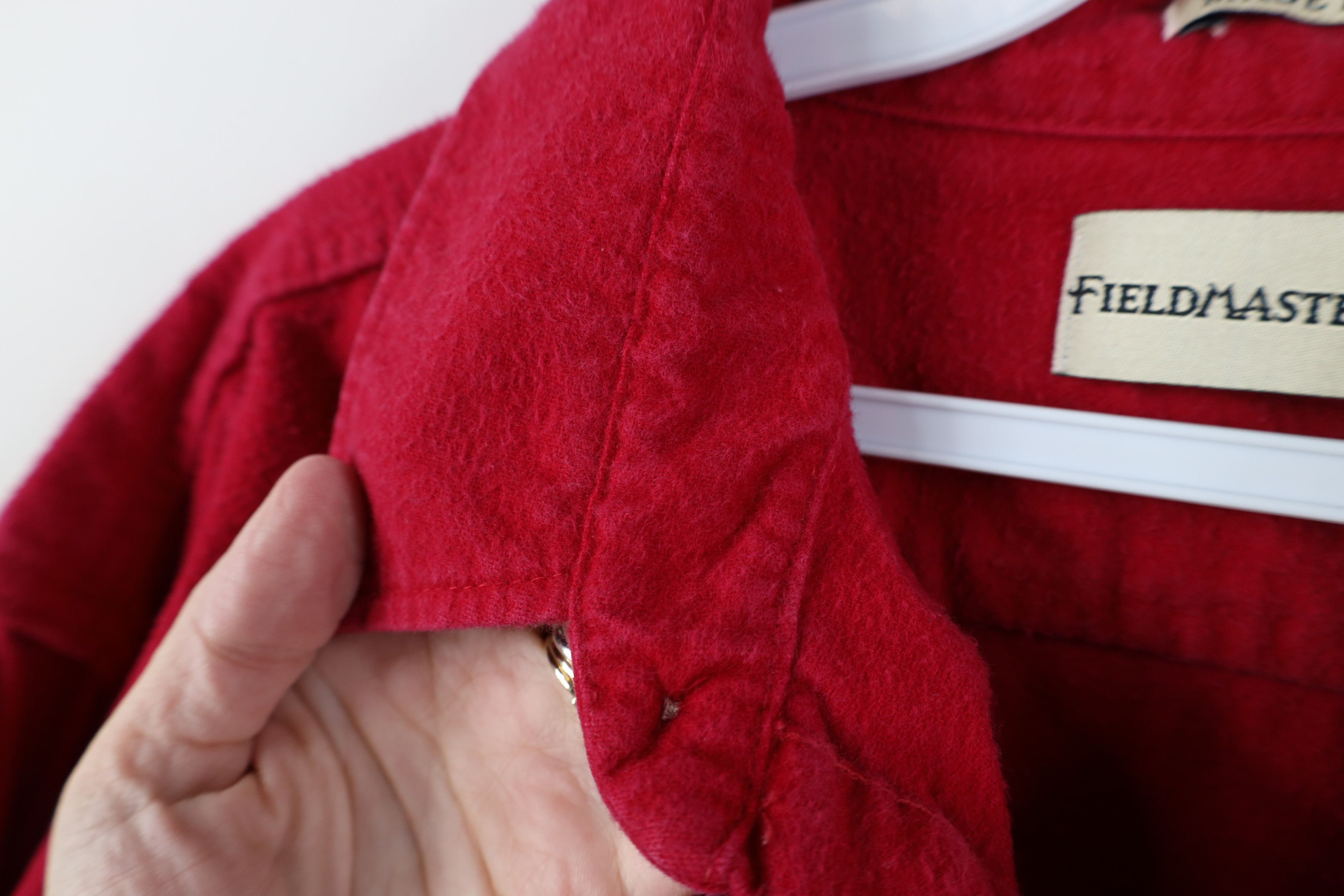 Vintage Vintage 90s Streetwear Cloth Collared Button Shirt Red USA Size US XL / EU 56 / 4 - 9 Thumbnail