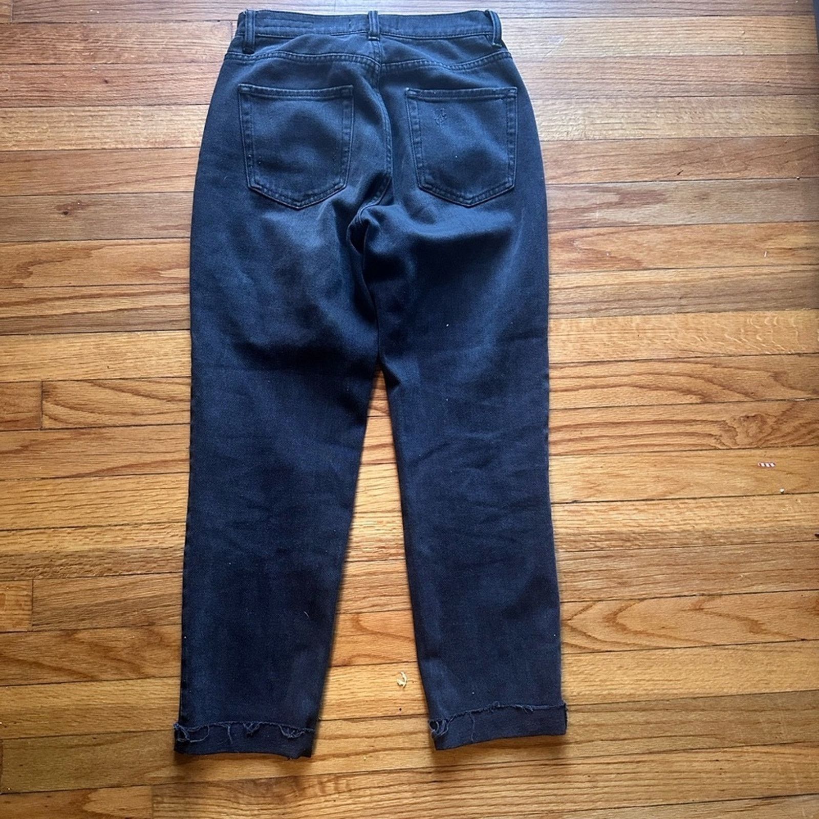 Pacsun Pacsun Vintage Icon Black Distressed High-Rise Jeans Raw Hem Size 25" / US 0 / IT 36 - 8 Thumbnail