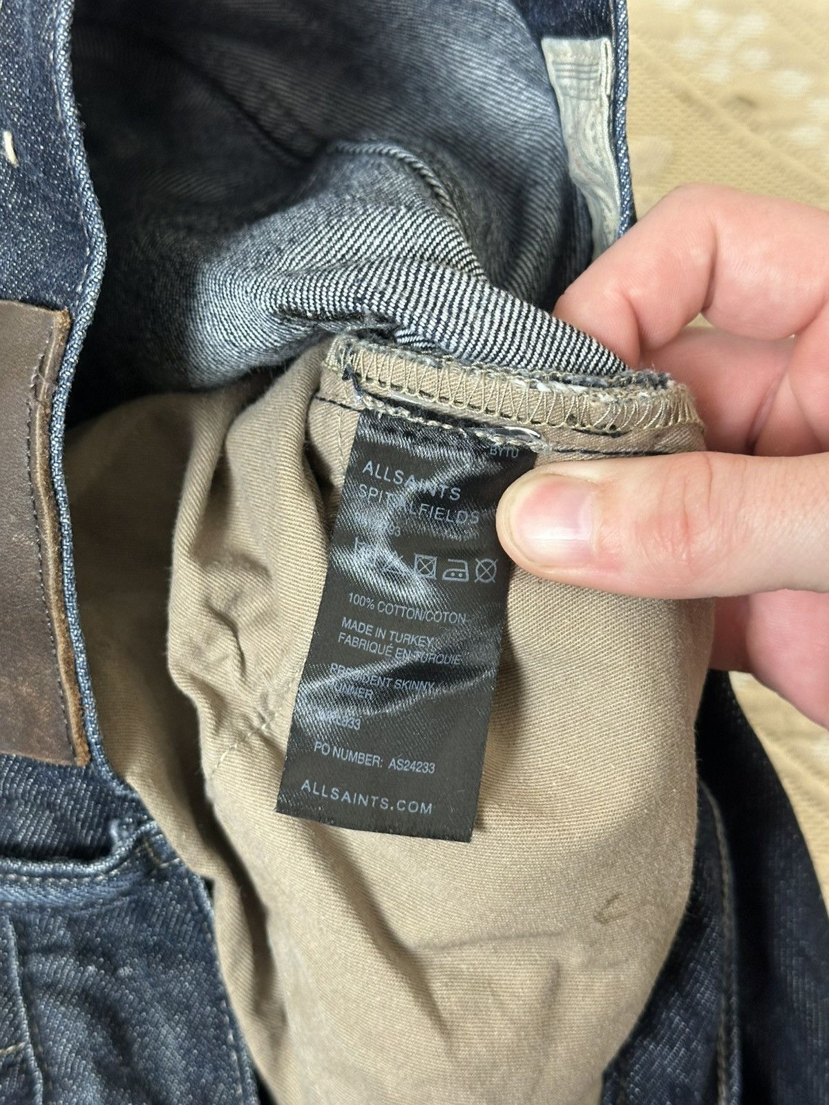 Allsaints 🔥 ALLSAINTS Spitalfields Runner Skinny Denim Pants Jeans Size US 30 / EU 46 - 10 Thumbnail