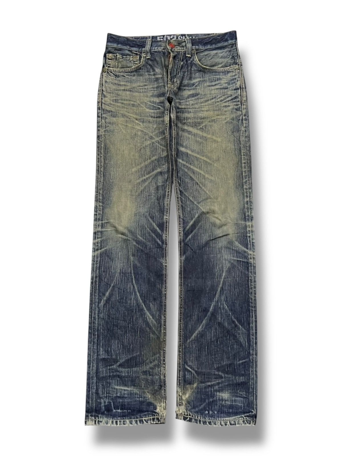 Edwin Vintage Edwin 503 Blue Trip Japan - 💥Rare💥 Crazy Mud Wash Size US 32 / EU 48 - 2 Thumbnail
