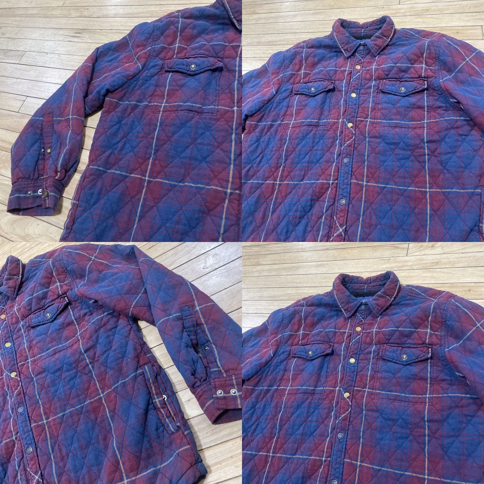 George George Shacket Men 2XL Plaid Sherpa Fleece Jacket Blank et Beach Pile Blanket Safety-Classic Pilled Pockets Logo Blue Red Vintage Mens 2XL Size US XXL / EU 58 / 5 - 10 Thumbnail