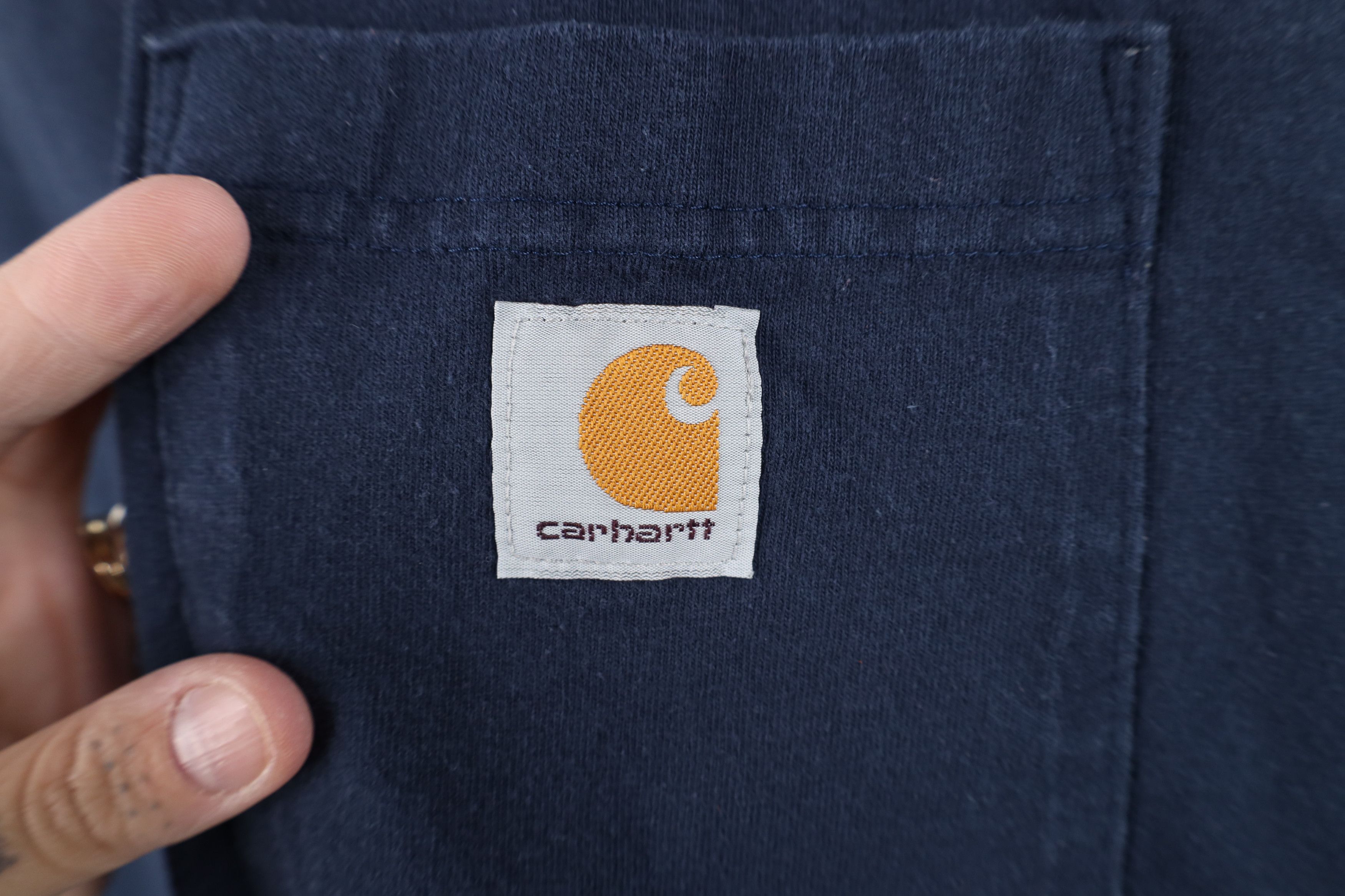 Carhartt Vintage Y2K Carhartt Short Sleeve Pocket T-Shirt Navy Blue Size US XXL / EU 58 / 5 - 4 Thumbnail
