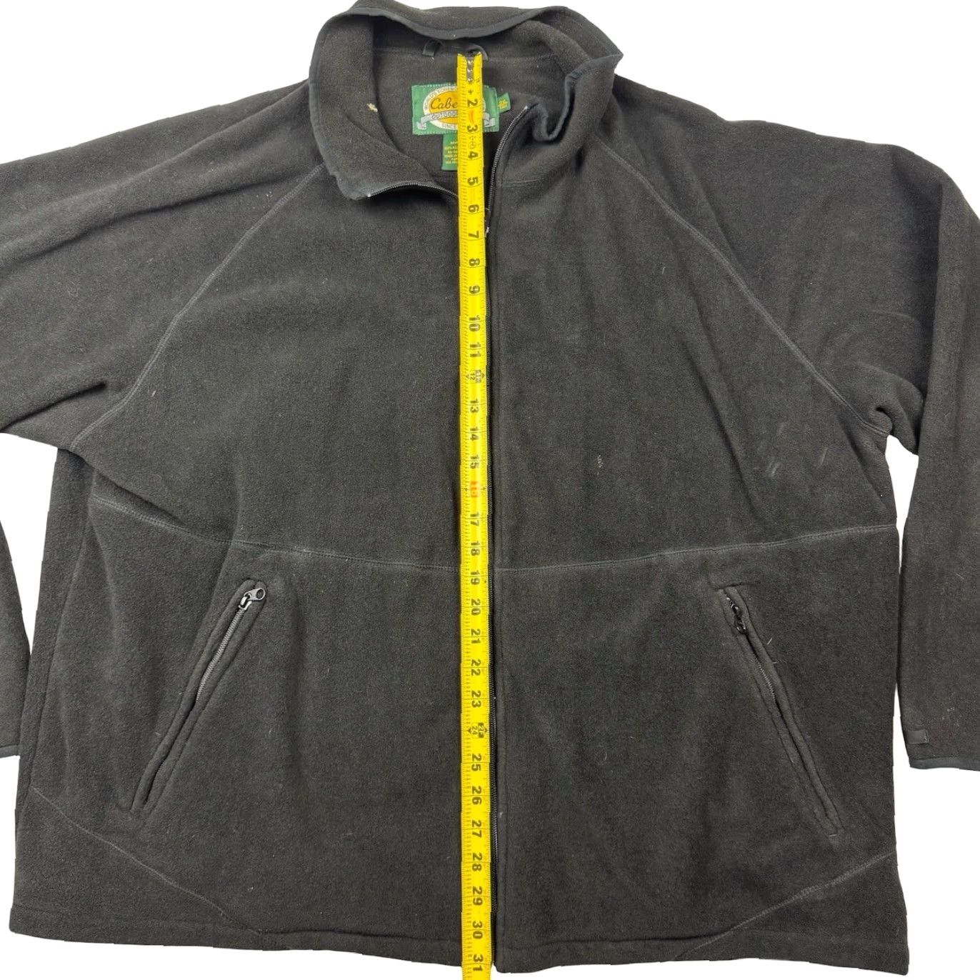 Vintage Cabela's Men's Polyester L/S Fleece Sweatshirt/Jacket Black 3XL Zip Full Zip Pockets Shirt Mens Size US XXL / EU 58 / 5 - 5 Thumbnail