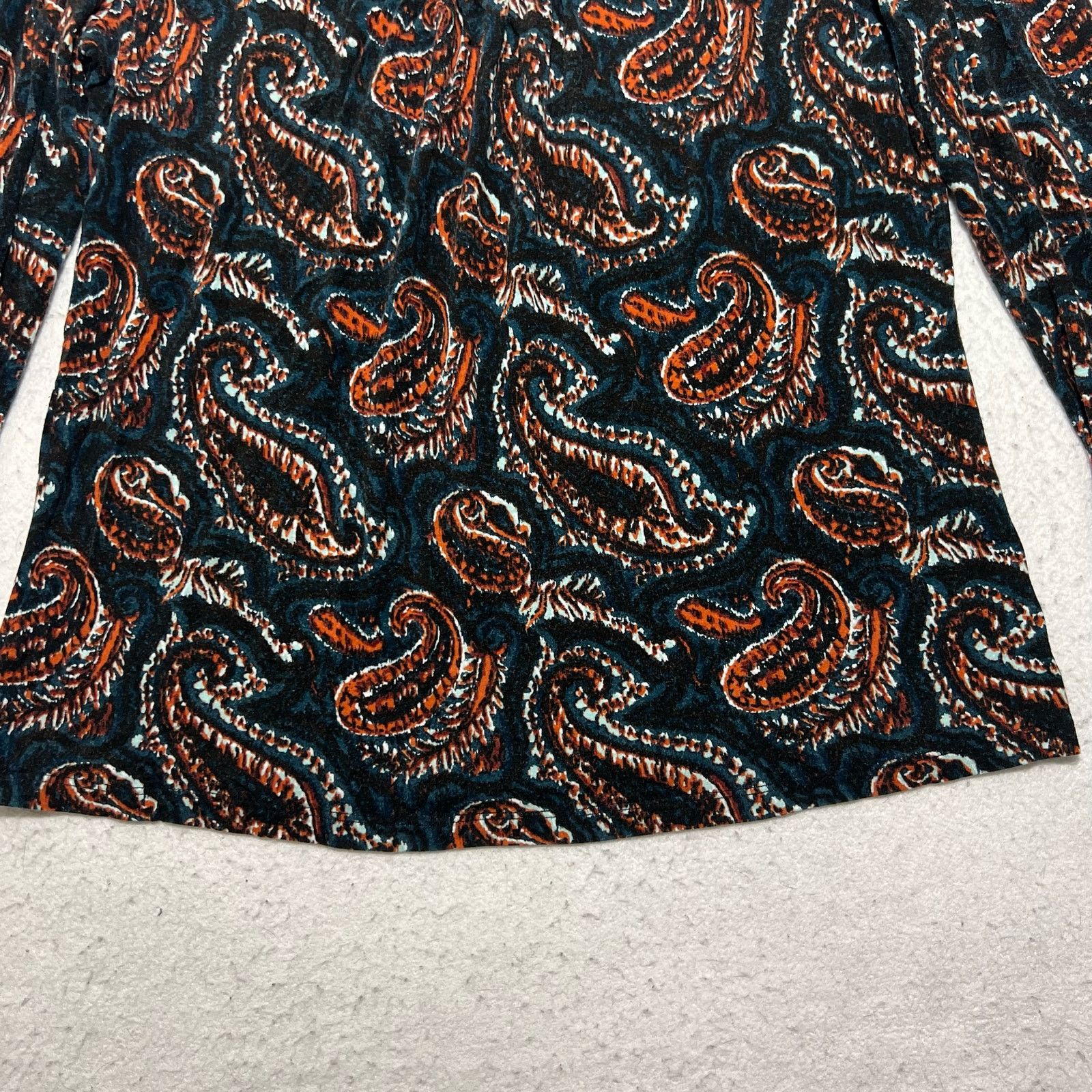 Other Talbots Long Sleeve Paisley Patterned Pullover T Shirt Top Size M / US 6-8 / IT 42-44 - 6 Thumbnail
