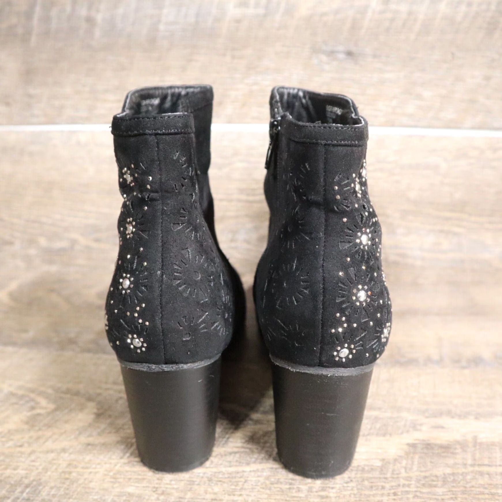 Sugar Sugar Western Bootie Heel, Black Suede, Women's Size 10, Riding Equestrian Boots Size US 10 / IT 40 - 5 Thumbnail