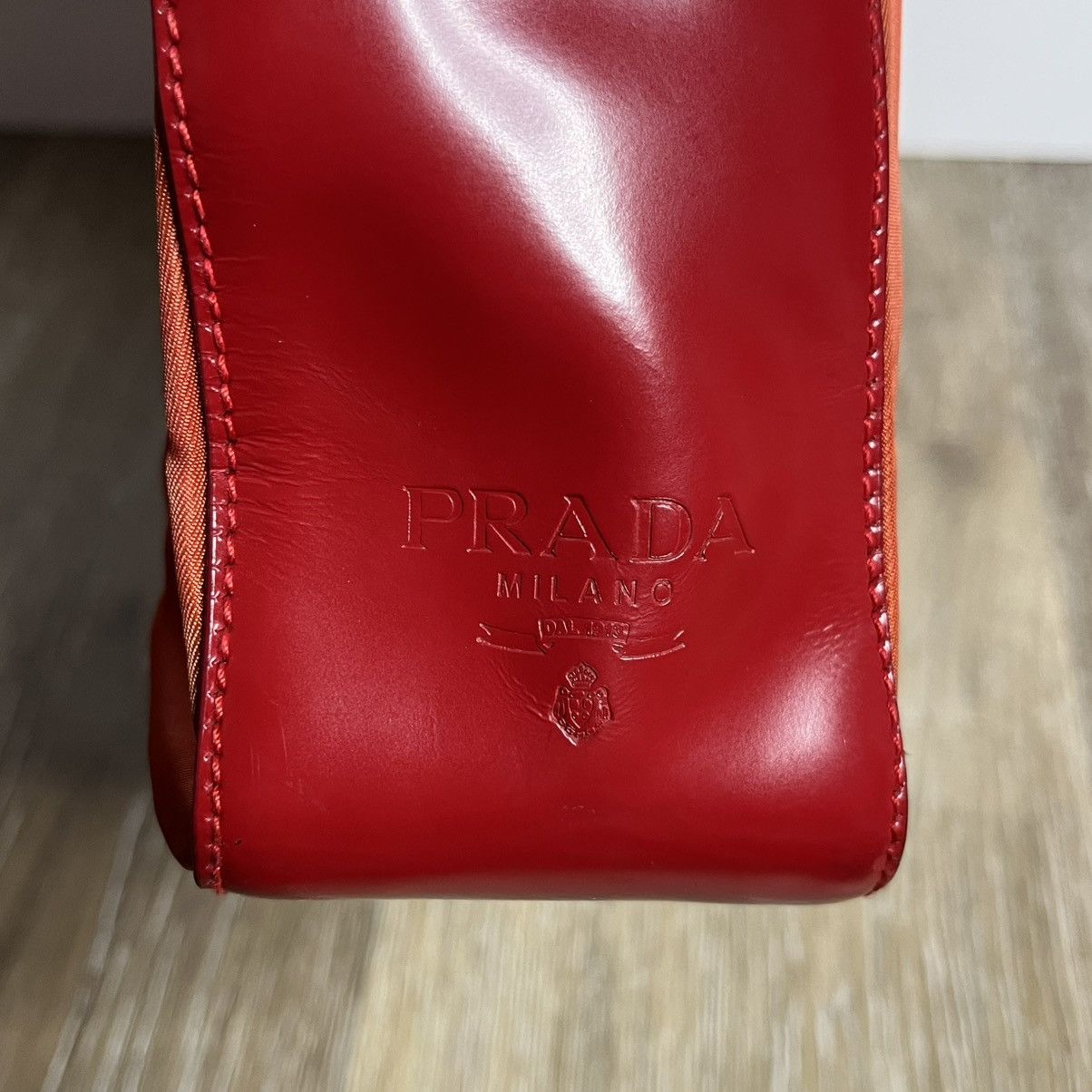 Prada vintage prada red nylon & patent leather bag Size ONE SIZE - 6 Thumbnail