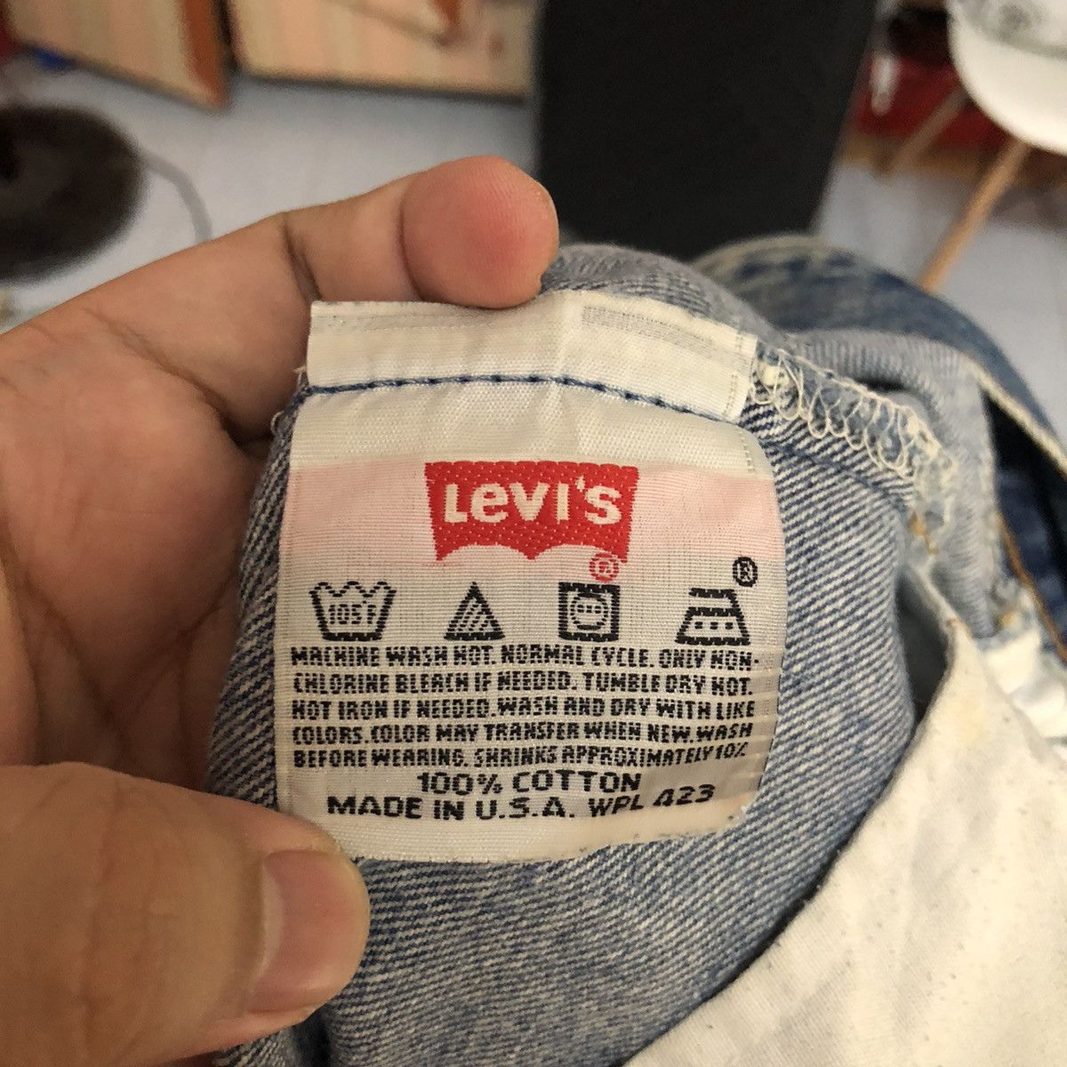 Levi's DL Levis 501 X Wildstyle super Lovers Rock denim #A2620 Size US 31 - 23 Thumbnail