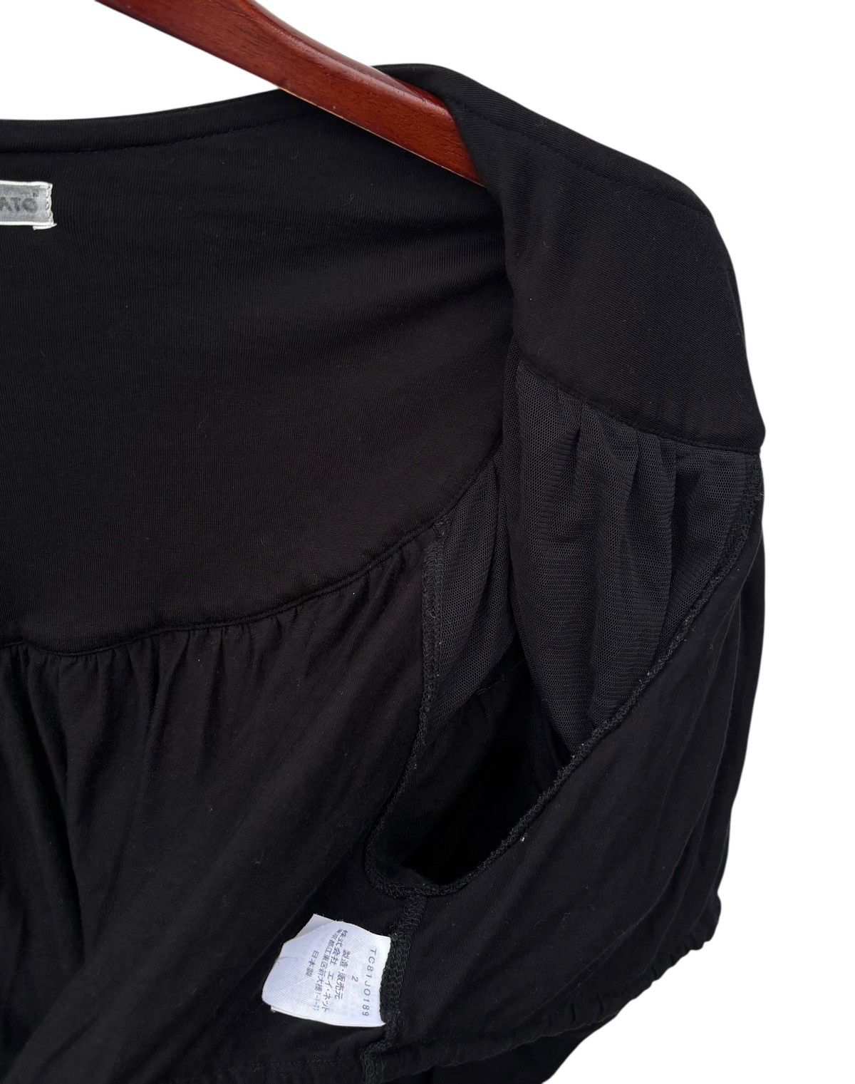 Tsumori Chisato Tsumori Chisato Black Top Rayon Miyake Blouse Size M / US 6-8 / IT 42-44 - 7 Thumbnail