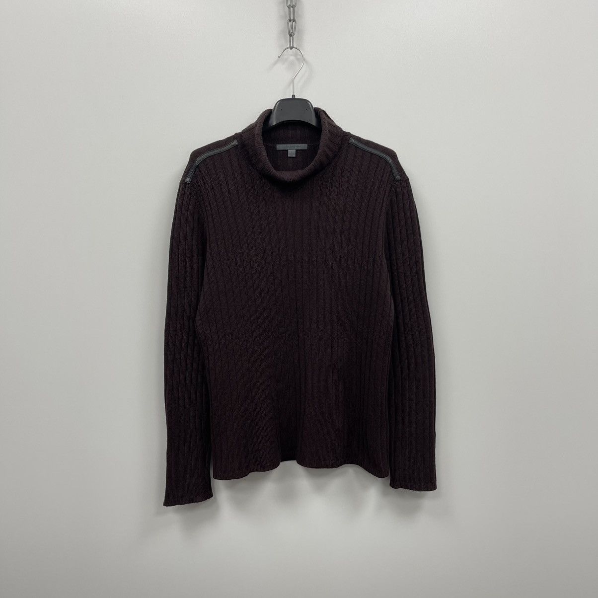 John Varvatos Wool/Cashmere Turtle Neck FA15 Sweater Brown