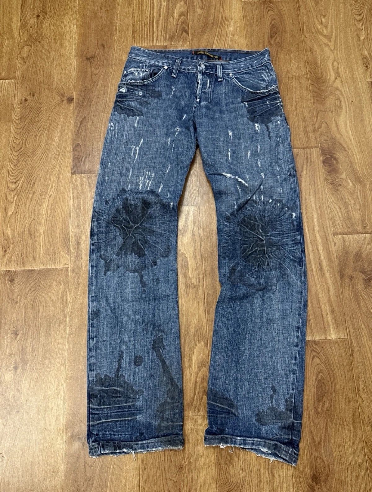 Takeshy Kurosawa Takeshy Kurosawa Y2K Jeans Handmane In Italy Avantgarde Size US 31 - 1 Thumbnail