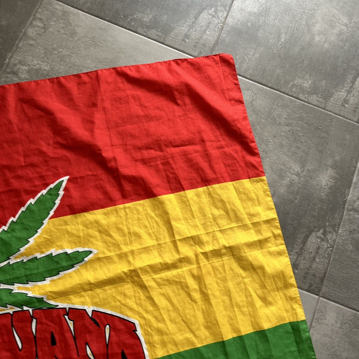 Designer × Vintage Vintage Flag Marihuana Big Logo Jamaica Y2K 00s USaa Size ONE SIZE - 4 Thumbnail