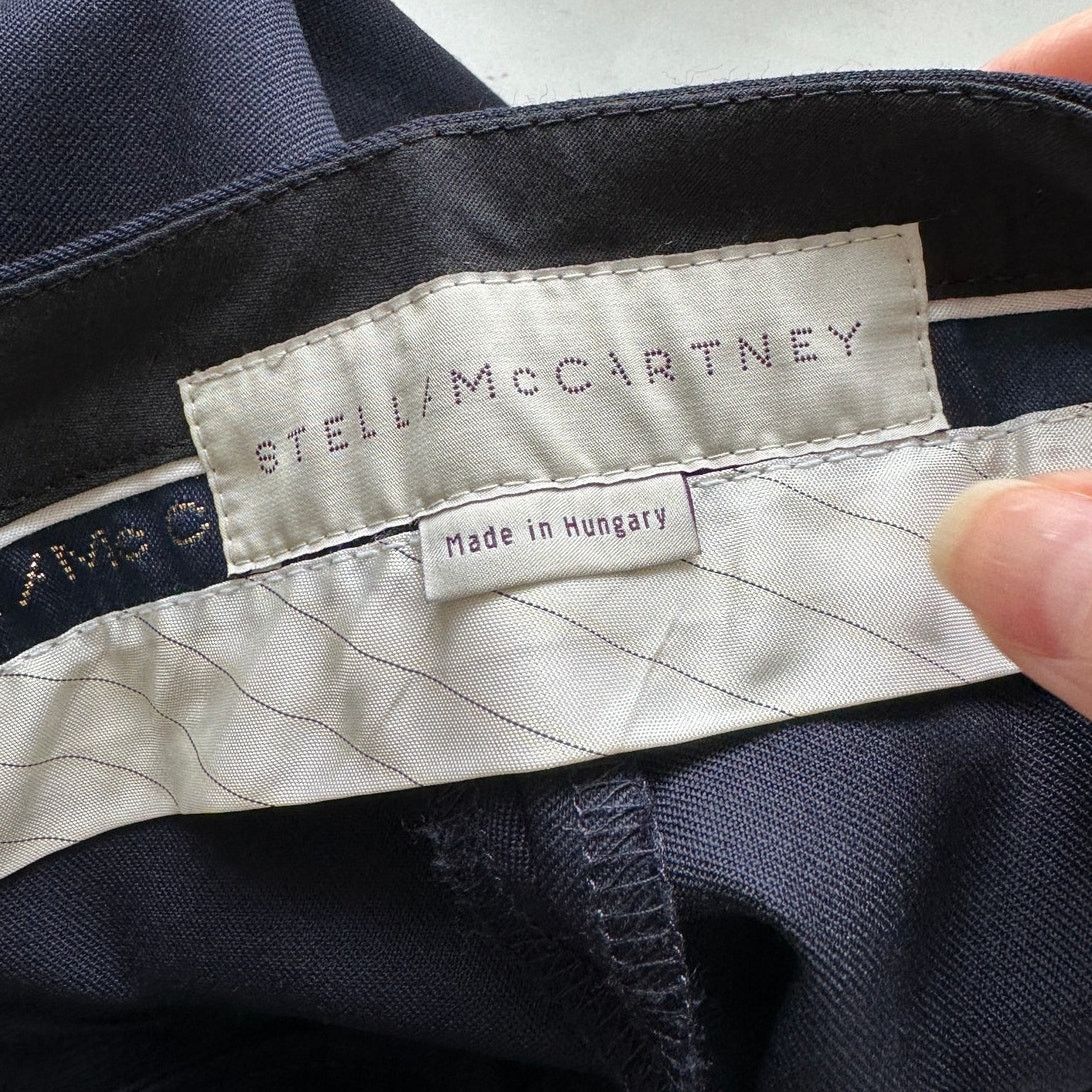 Stella McCartney Stella McCartney Navy Tapered Leg Zip Ankle Trouser 40 / M Size 30" / US 8 / IT 44 - 8 Thumbnail
