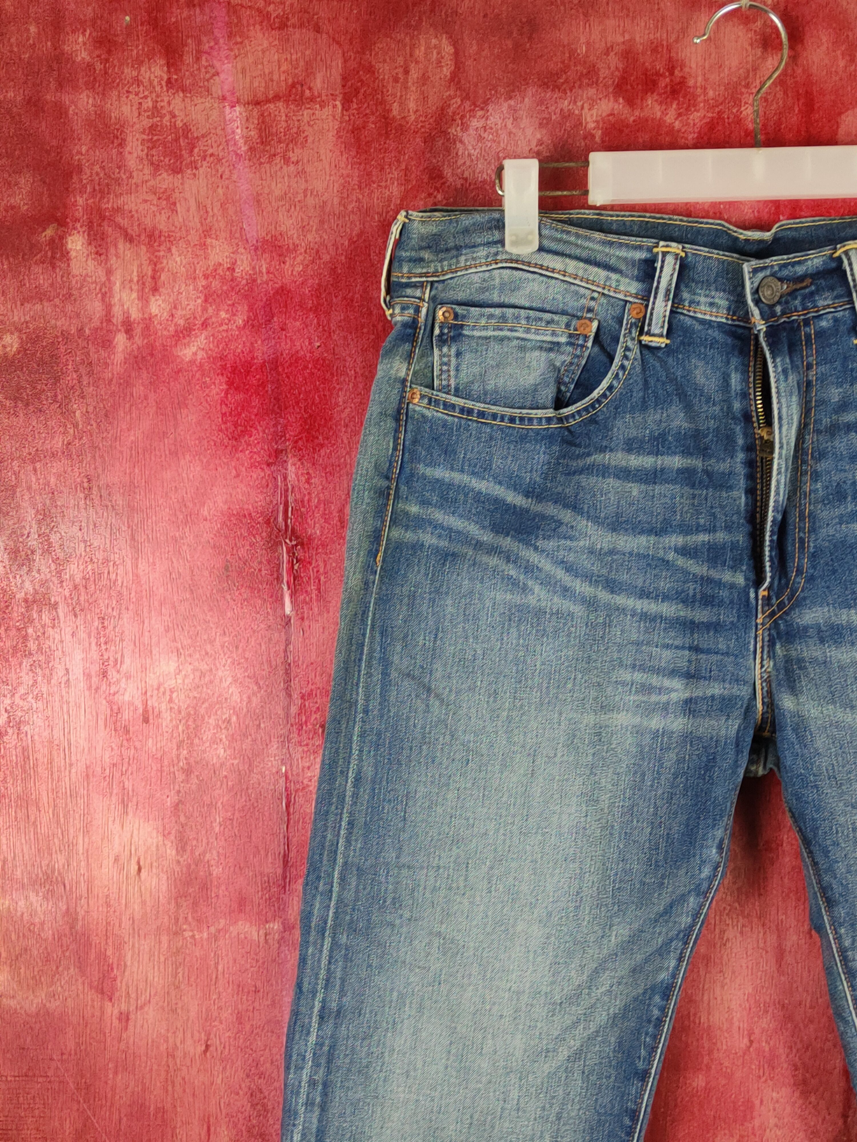Japanese Brand × Levi's Levi's Blue Faded Distressed Ripped Jeans #S1835 Size US 34 / EU 50 - 3 Thumbnail