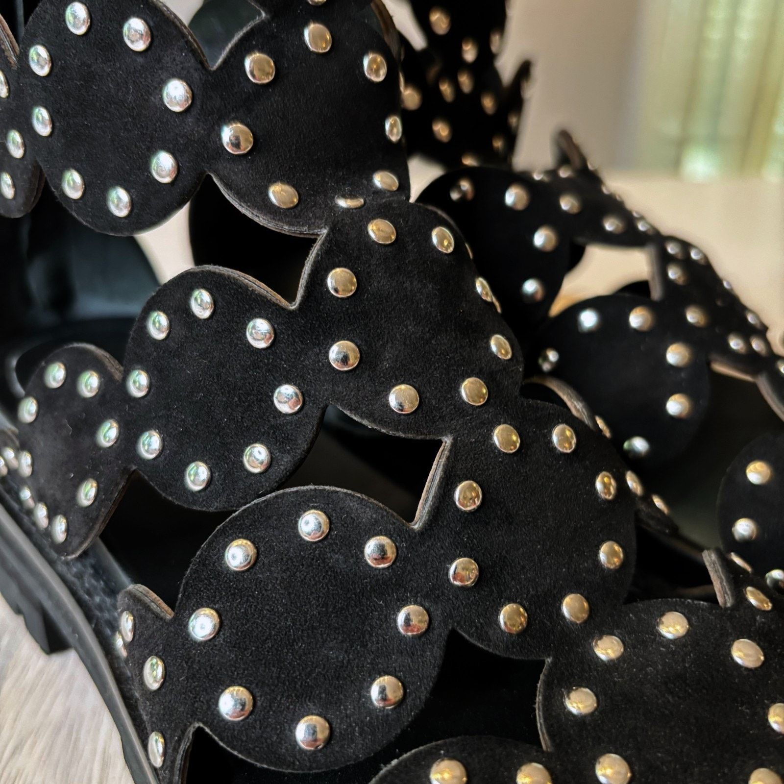 Alaia Alaia Black Suede Studded Gladiator Sandals EU 38 US Size 8 Size US 8 / IT 38 - 6 Thumbnail