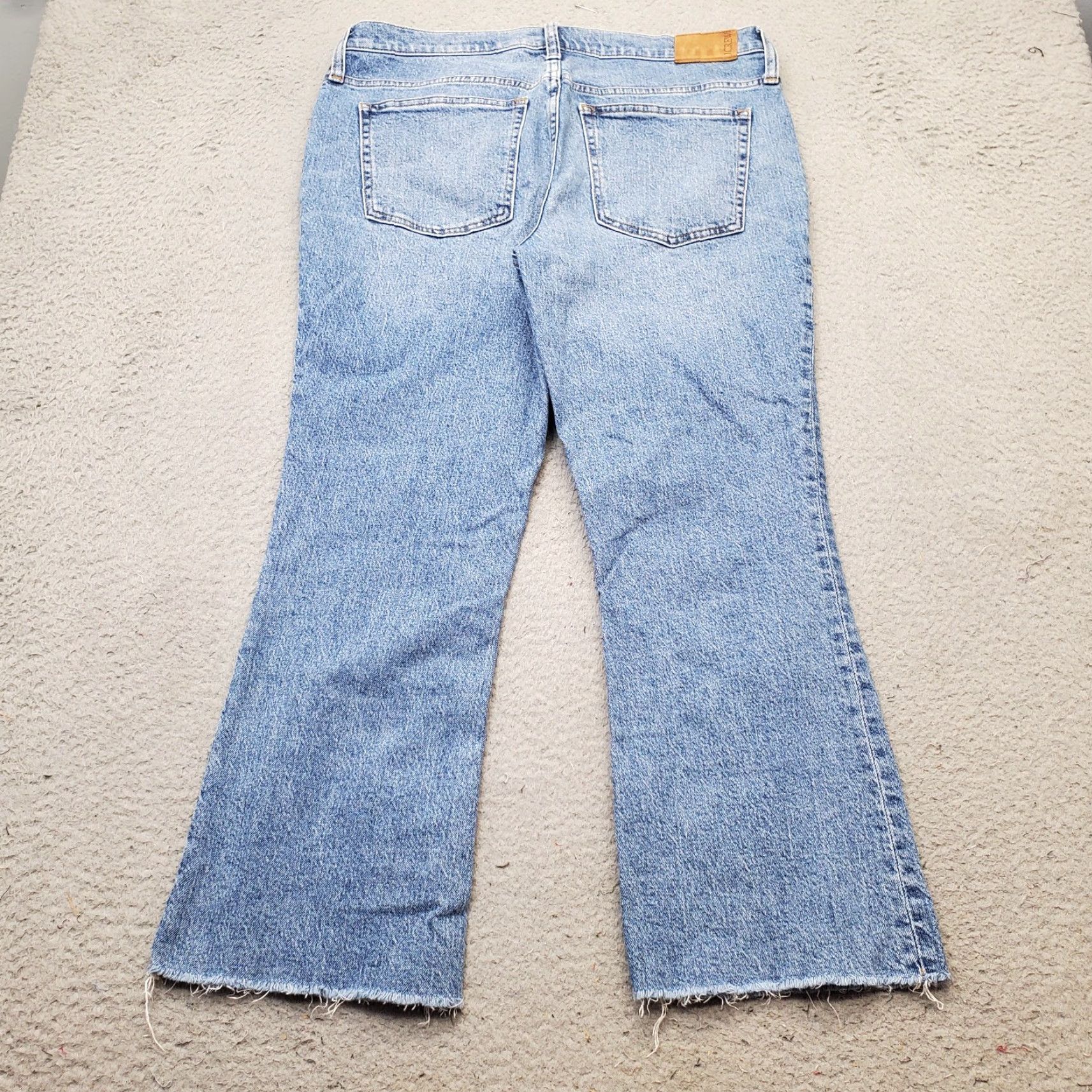 J.Crew J.Crew Womens Jeans Boot Crop Denim Medium Wash Blue 30 Frayed Hem Comfort Regular Size 30 Womens Size 30" / US 8 / IT 44 - 2 Thumbnail