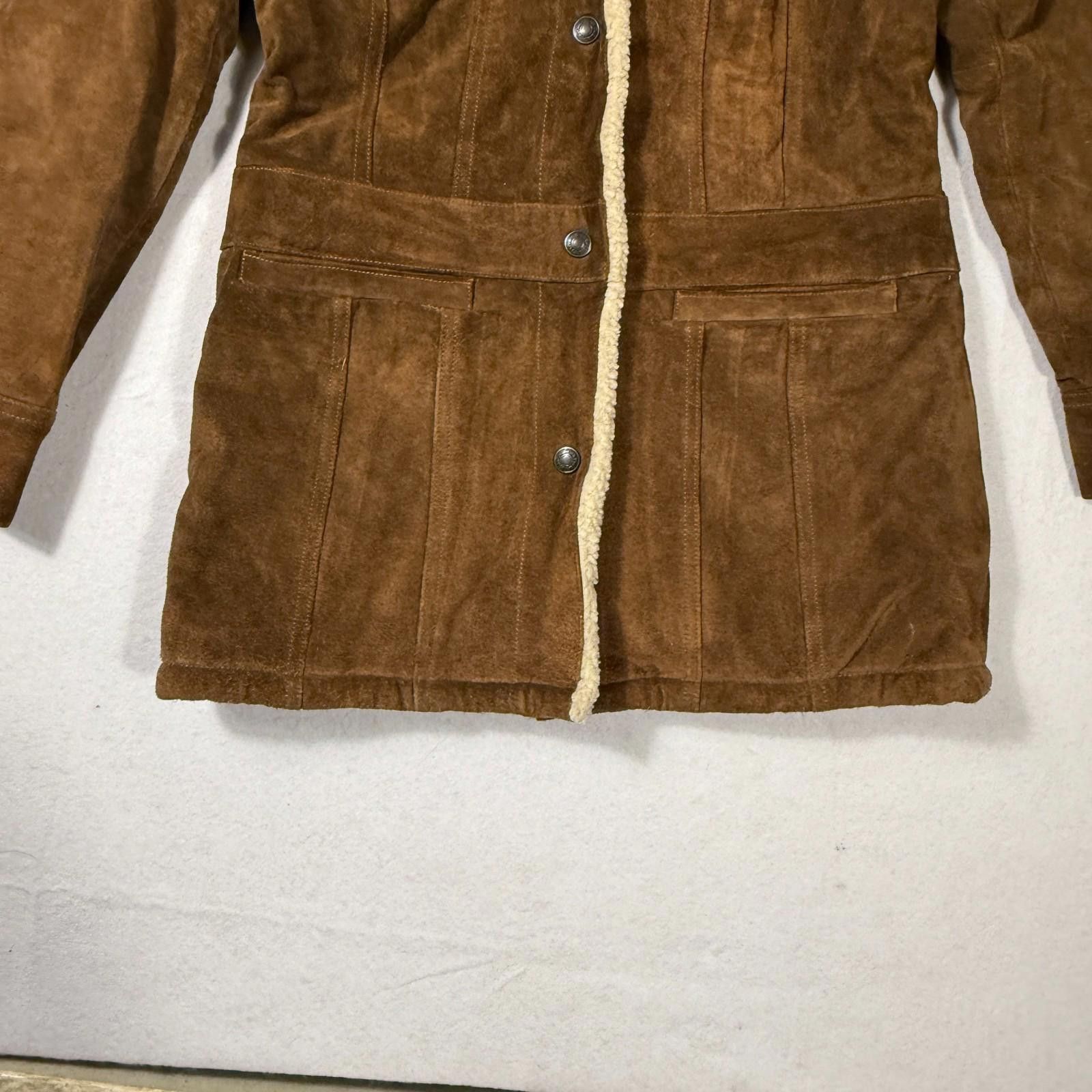 Gap GAP Y2K Genuine Suede Sherpa Jacket Coat Women Size Small Size S / US 4 / IT 40 - 5 Thumbnail