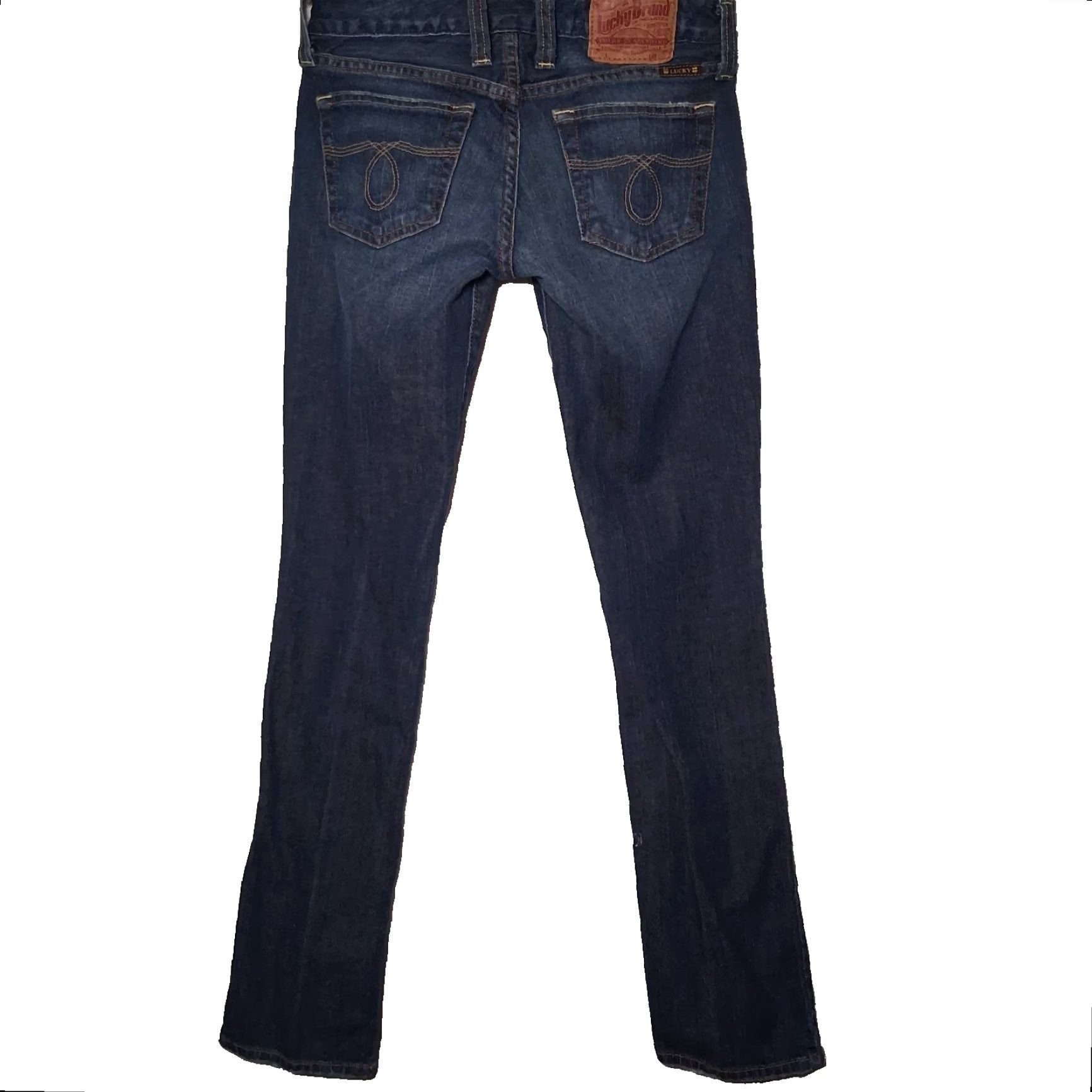 Lucky Brand Lucky Brand Jeans Lola Straight Short Blue Denim Slim Distressed Work Jeans Size 42" / US 20 - 2 Thumbnail