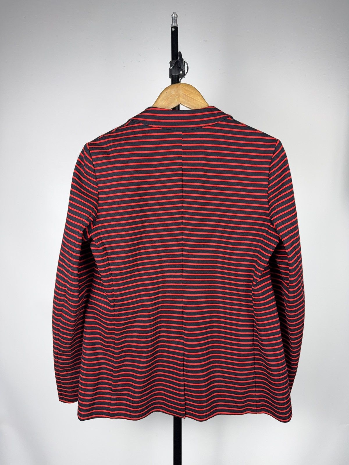 Bogner Luxury 00s Bogner Navy Red Striped Stretch Blazer EU 40 M/L Size M / US 6-8 / IT 42-44 - 9 Thumbnail