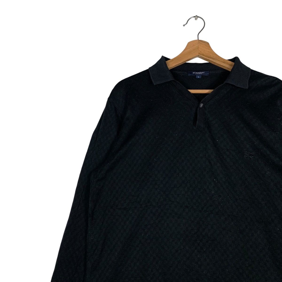Burberry BURBERRY LONDON Embroidery Logo Long Sleeve Polos #1385-C63 Size US L / EU 52-54 / 3 - 6 Thumbnail