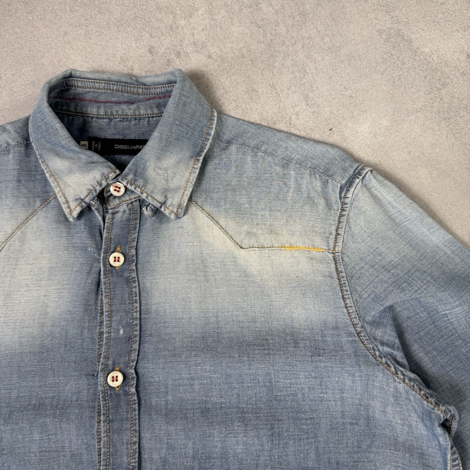 Dsquared2 Dsquared2 Men Denim Shirt Size 46 Blue Cotton Size US M / EU 48-50 / 2 - 7 Thumbnail