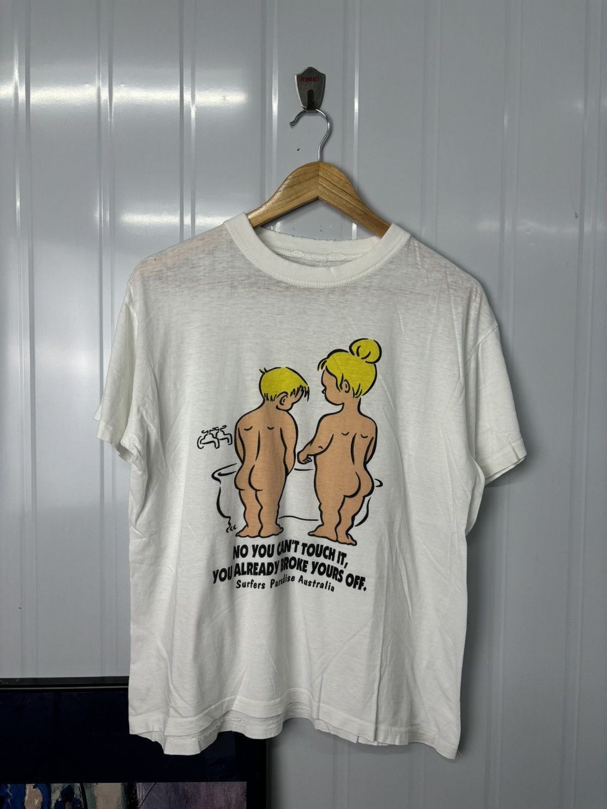 Vintage RARE! Vintage 90’s Art Humor Tee Baby Size US M / EU 48-50 / 2 - 2 Thumbnail