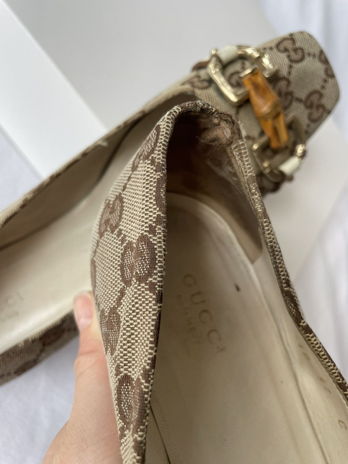 Gucci × Tom Ford × Vintage GUCCI MONOGRAM VINTAGE low-top shoes Tom Ford era , size 37C Size US 7 / IT 37 - 15 Thumbnail