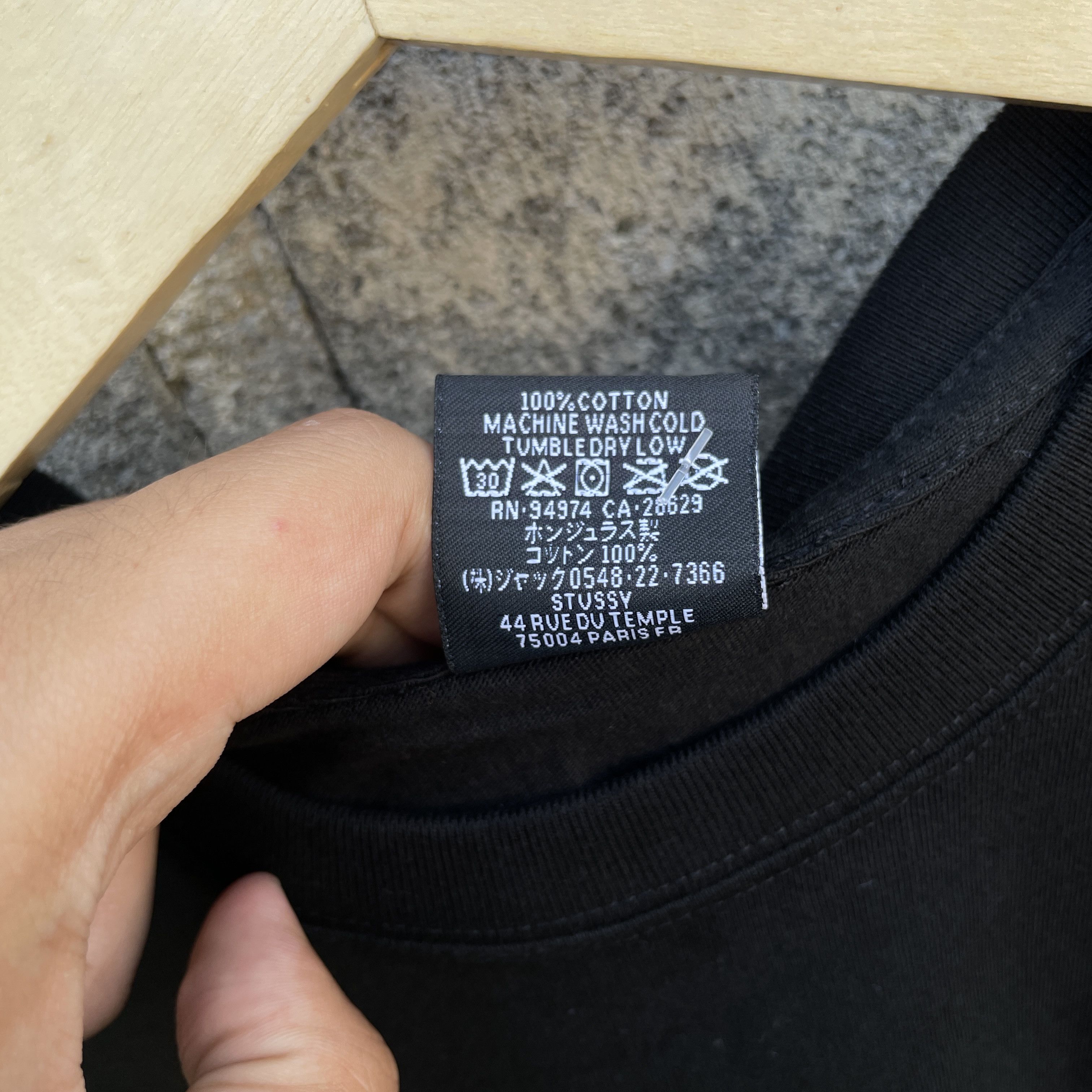 Stussy STUSSY " STOCK BURNING " TEE BLACK Size US L / EU 52-54 / 3 - 6 Thumbnail
