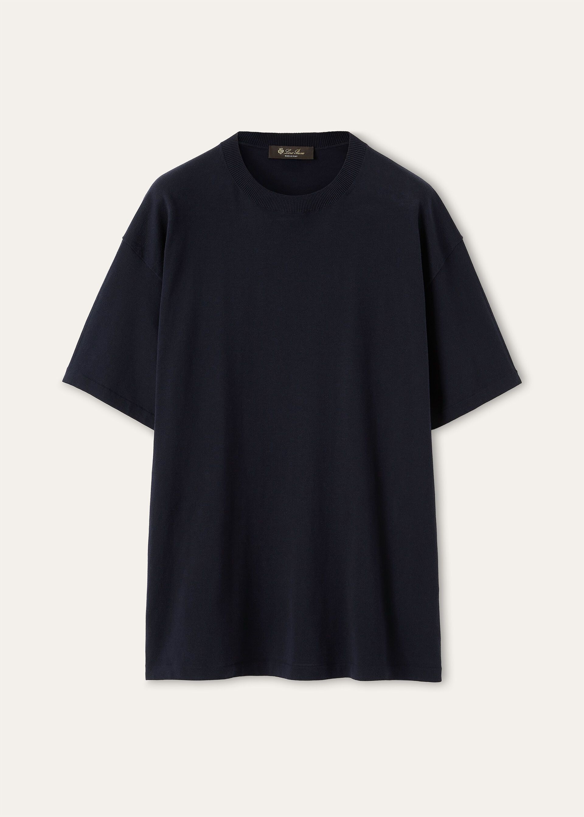 Loro Piana os11x0526 FAQ8157 Angera Crewneck T-Shirt in Blue Navy Size M / US 6-8 / IT 42-44 - 1 Thumbnail