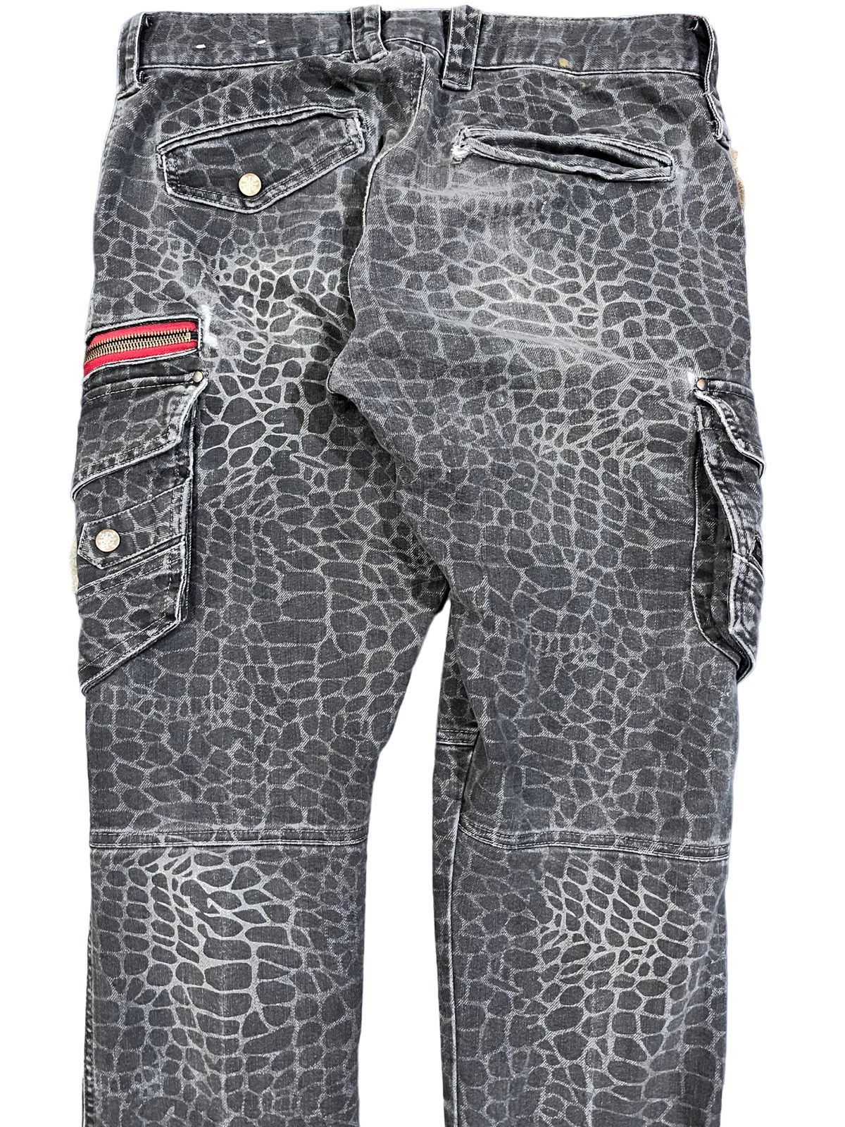 Japanese Brand × Temple Of Jawnz Vintage Jawin SnakeSkin Cargo Denim Size US 32 / EU 48 - 7 Thumbnail