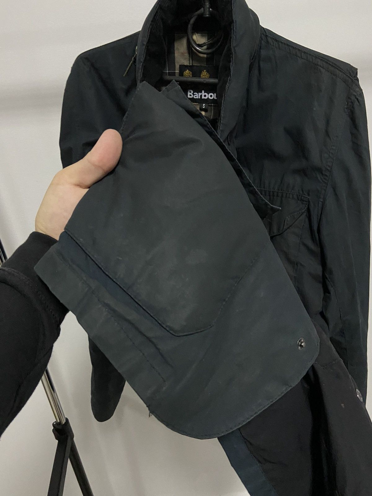 Barbour × Vintage Barbour Tailored Sapper Wax vintage hooded jacket Size US S / EU 44-46 / 1 - 11 Thumbnail