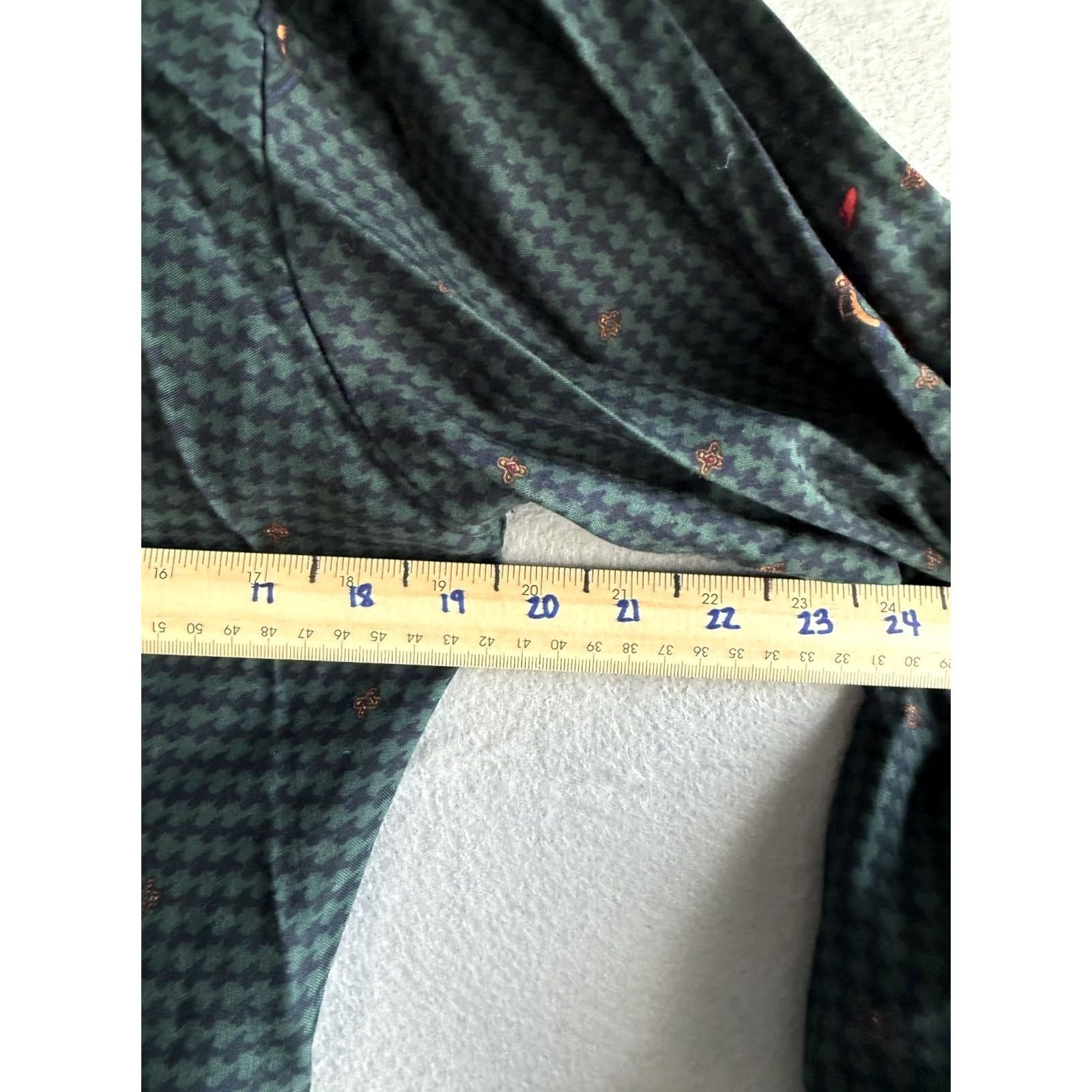 Lee Kathie Lee Jacket Womens 2X Green Horse Equestrian Print Check Button Lined Jacket Size XXL / US 16-18 / IT 52-54 - 6 Thumbnail