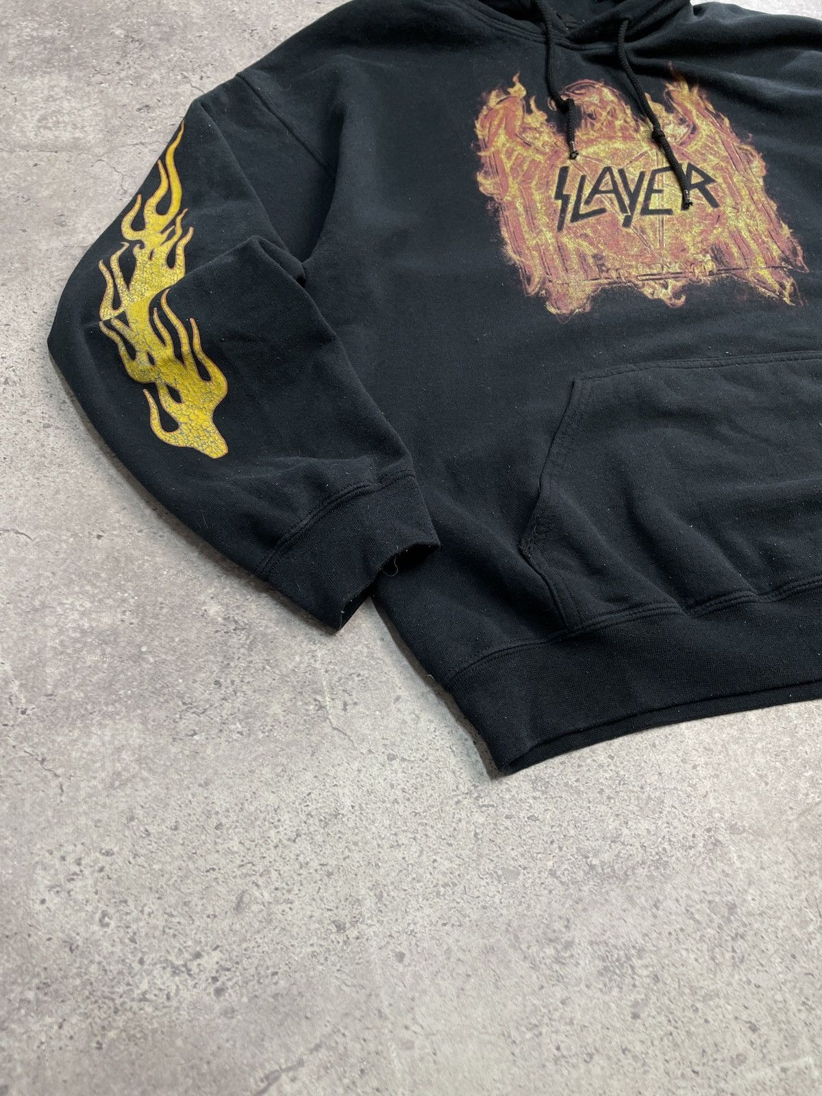 Band Tees Vintage Slayer Boxy Fit Hoodie 00s Rock Tribal Affliction Size US L / EU 52-54 / 3 - 6 Thumbnail