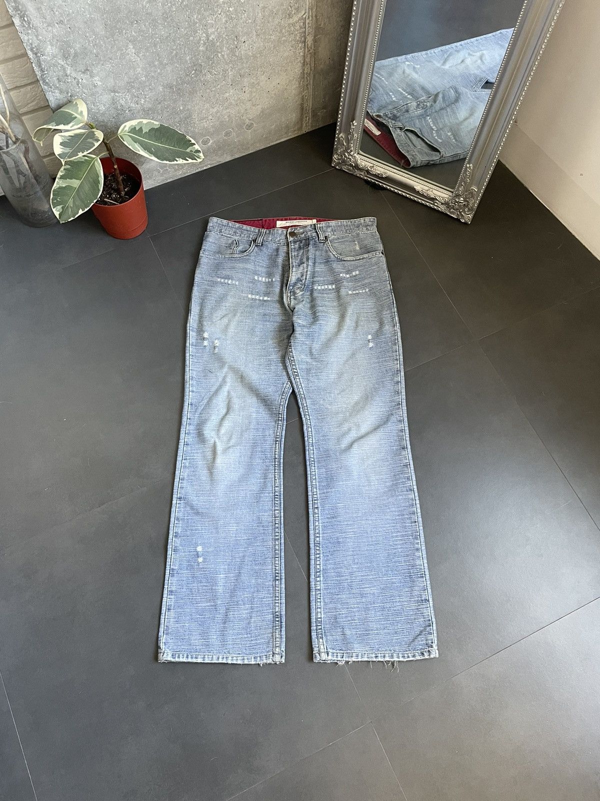 20471120 × Hysteric Glamour × Japanese Brand Rare Archive Flared Baggy Distressed Denim Cyber Skate Faded Size US 34 / EU 50 - 1 Thumbnail