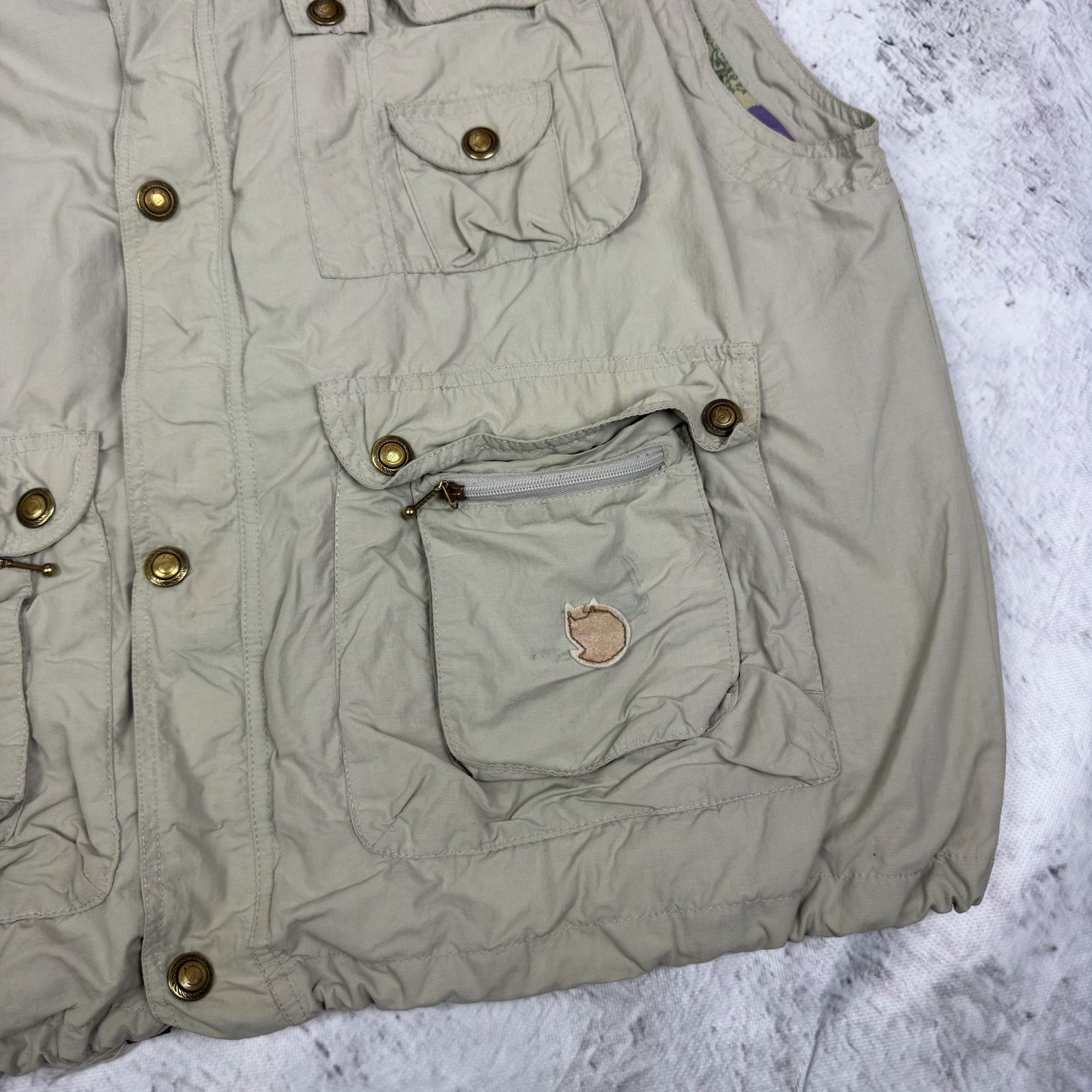 Fjallraven Fjallraven Men's beige Snap Button Multi Pockets Hiking Vest Size US L / EU 52-54 / 3 - 7 Thumbnail