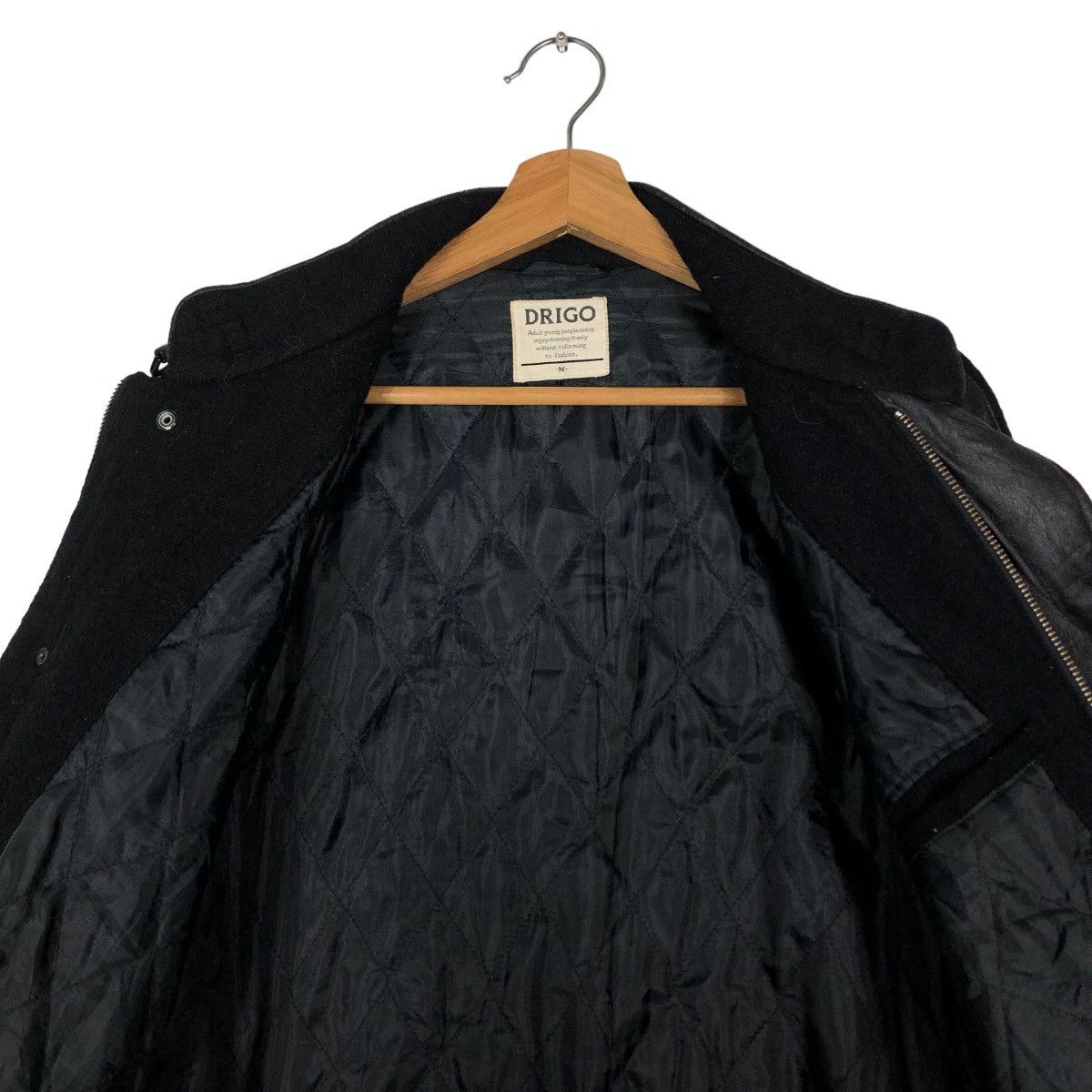 Japanese Brand 🔥Vtg Bomber Jacket Fly Design Rich Black Drigo Issey Miyake Size US M / EU 48-50 / 2 - 12 Thumbnail