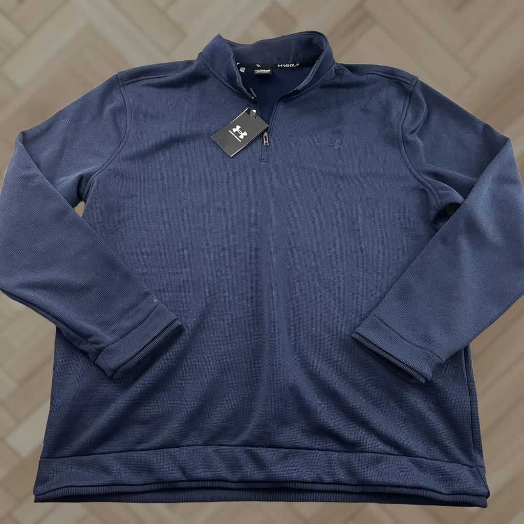 Under Armour Under armour Golf Pullover 1/4 Zip Sweater Fleece Jacket Mens 2XL Blue Size US XXL / EU 58 / 5 - 1 Thumbnail