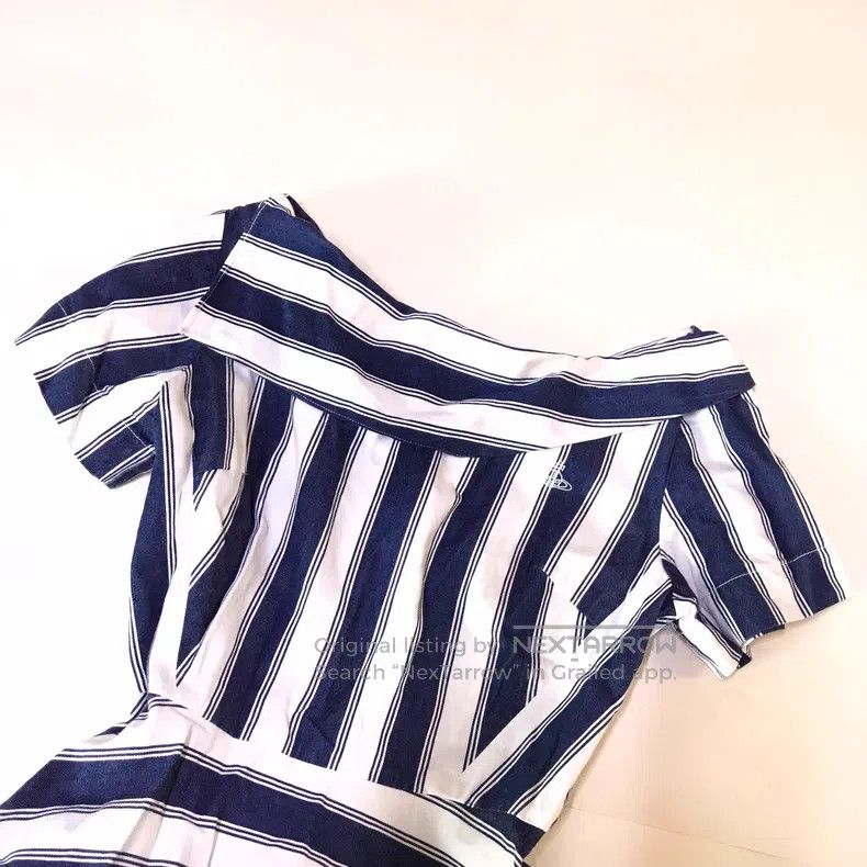 Vivienne Westwood Vivienne Westwood Irregular planet embroidery blue and whi Size S / US 4 / IT 40 - 6 Thumbnail