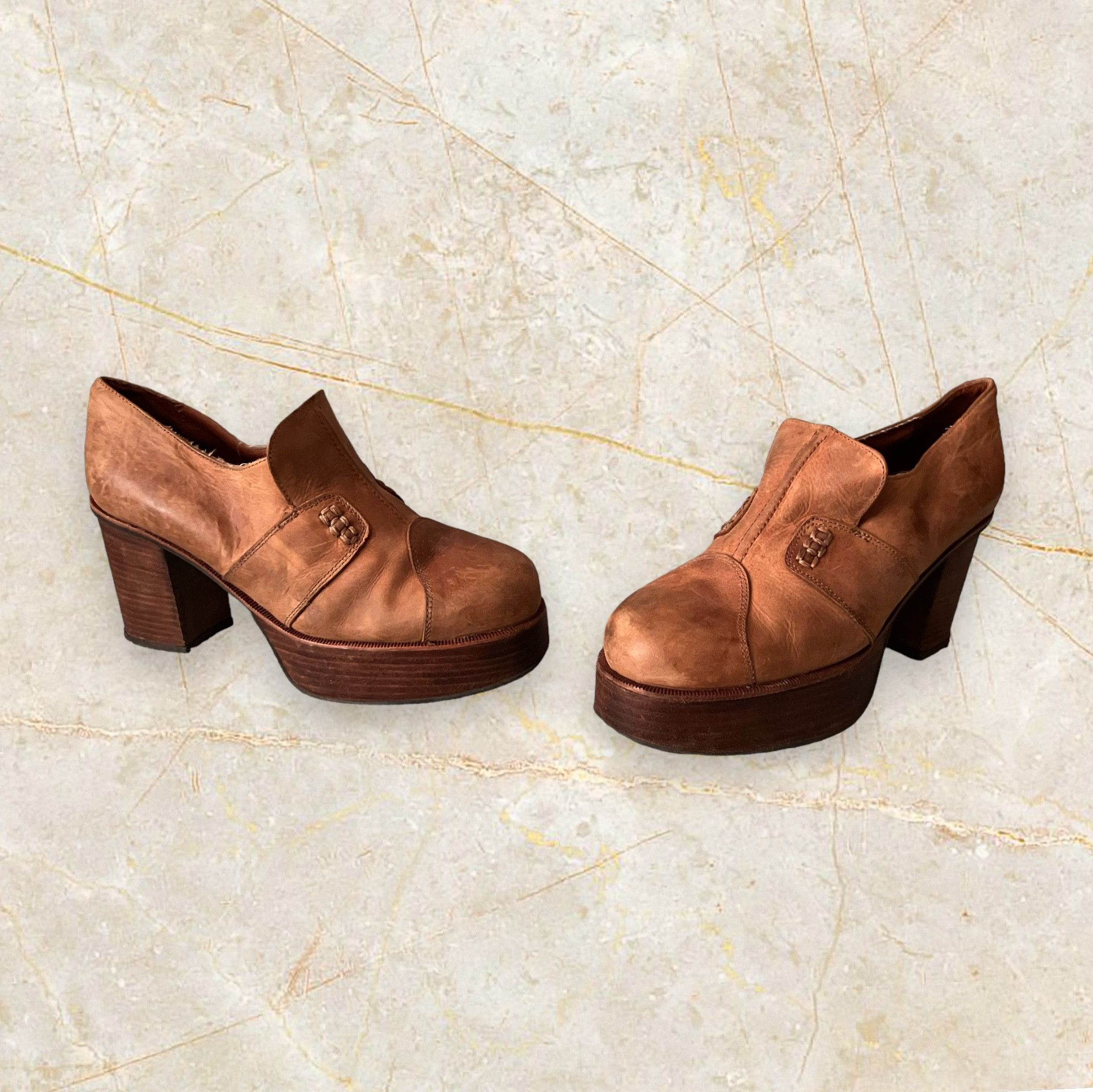 Designer × Vintage Iconic vintage 90s El Danets Mega Platform Chunky Size US 8.5 / IT 38.5 - 4 Thumbnail