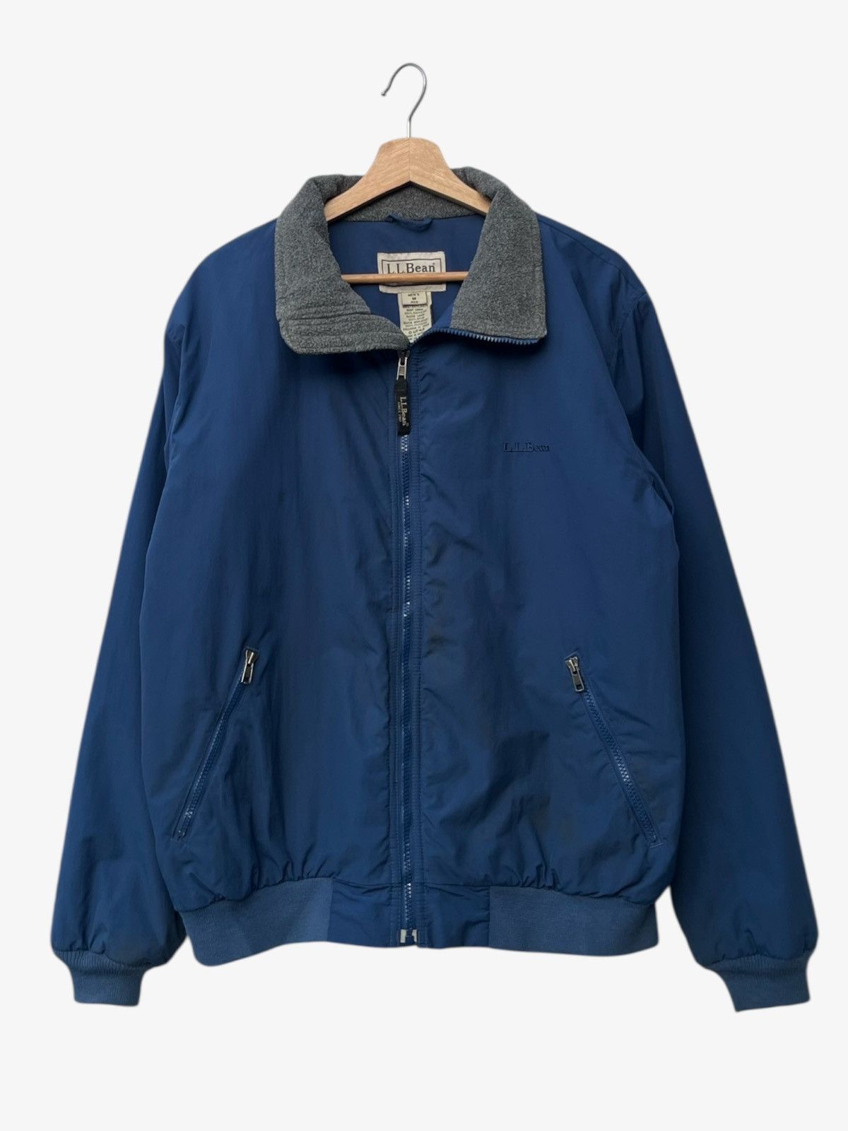 L.L. Bean L.L.Bean Blue Nylon Fleece Lined Warm-up Jacket Size US M / EU 48-50 / 2 - 1 Thumbnail