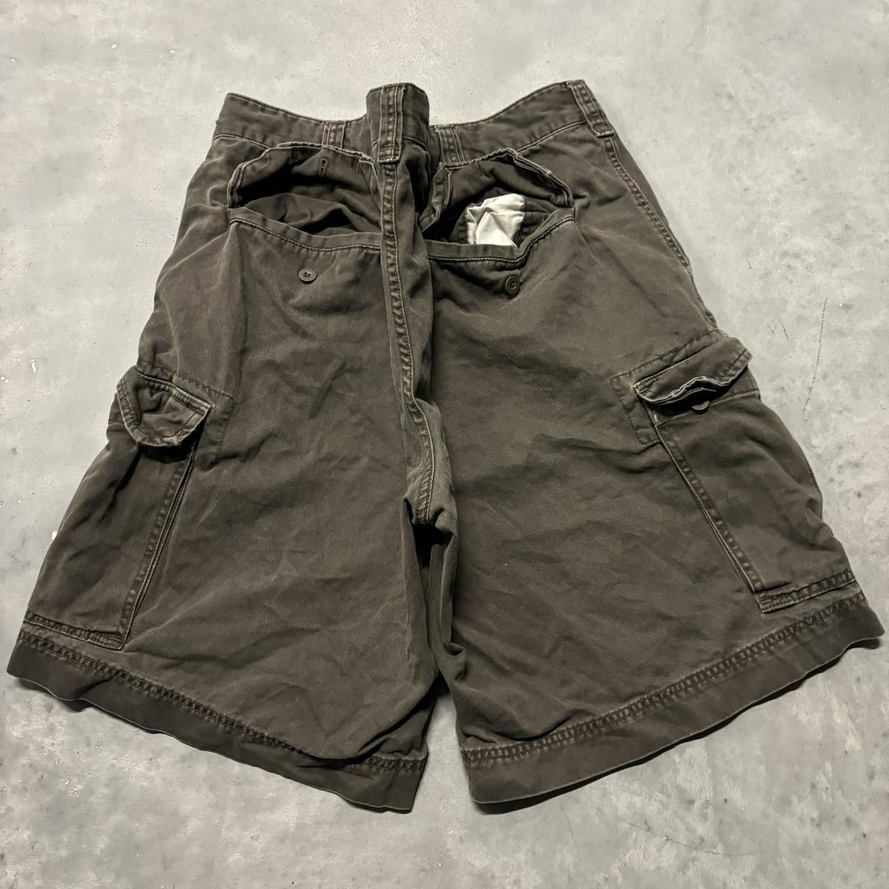 Japanese Brand × Vintage Crazy Vintage Y2K/2000s Baggy Grunge Brown Skater Style Cargo Shorts! Size US 40 / EU 56 - 5 Thumbnail