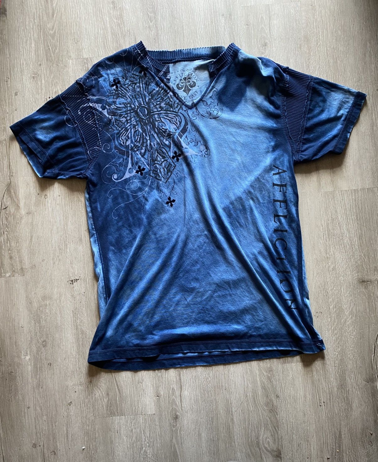Affliction Blue Midnight Affliction Tee Size US XXL / EU 58 / 5 - 1 Thumbnail