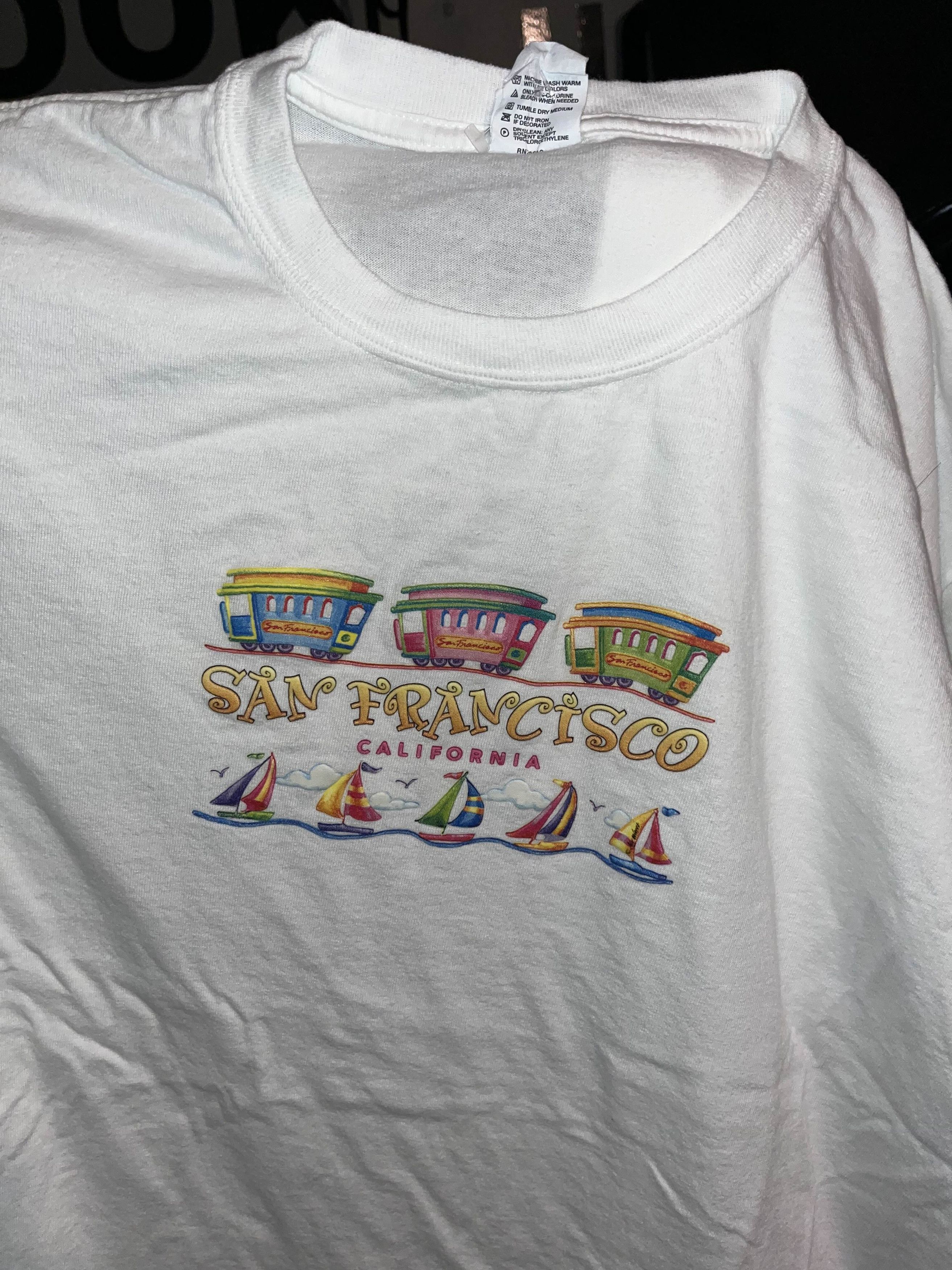 Anvil × California Republic × Vintage Y2K Deadstock San Francisco California Puff Print T-Shirt Size US XL / EU 56 / 4 - 3 Thumbnail