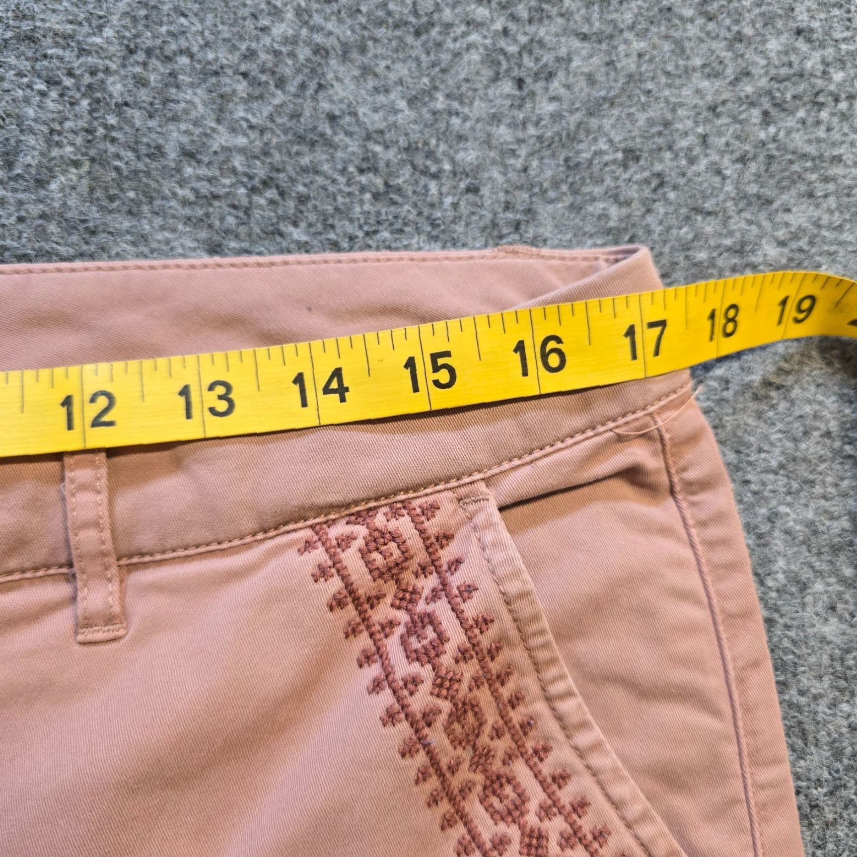 Vintage Garnet Hill Pants Womens Size 8 Pink Embroidered Straight Leg Chino Boho Casual Pants Women Regular Pink Embroidered Straight Leg Chino Boho Casual Size 30" / US 8 / IT 44 - 6 Thumbnail