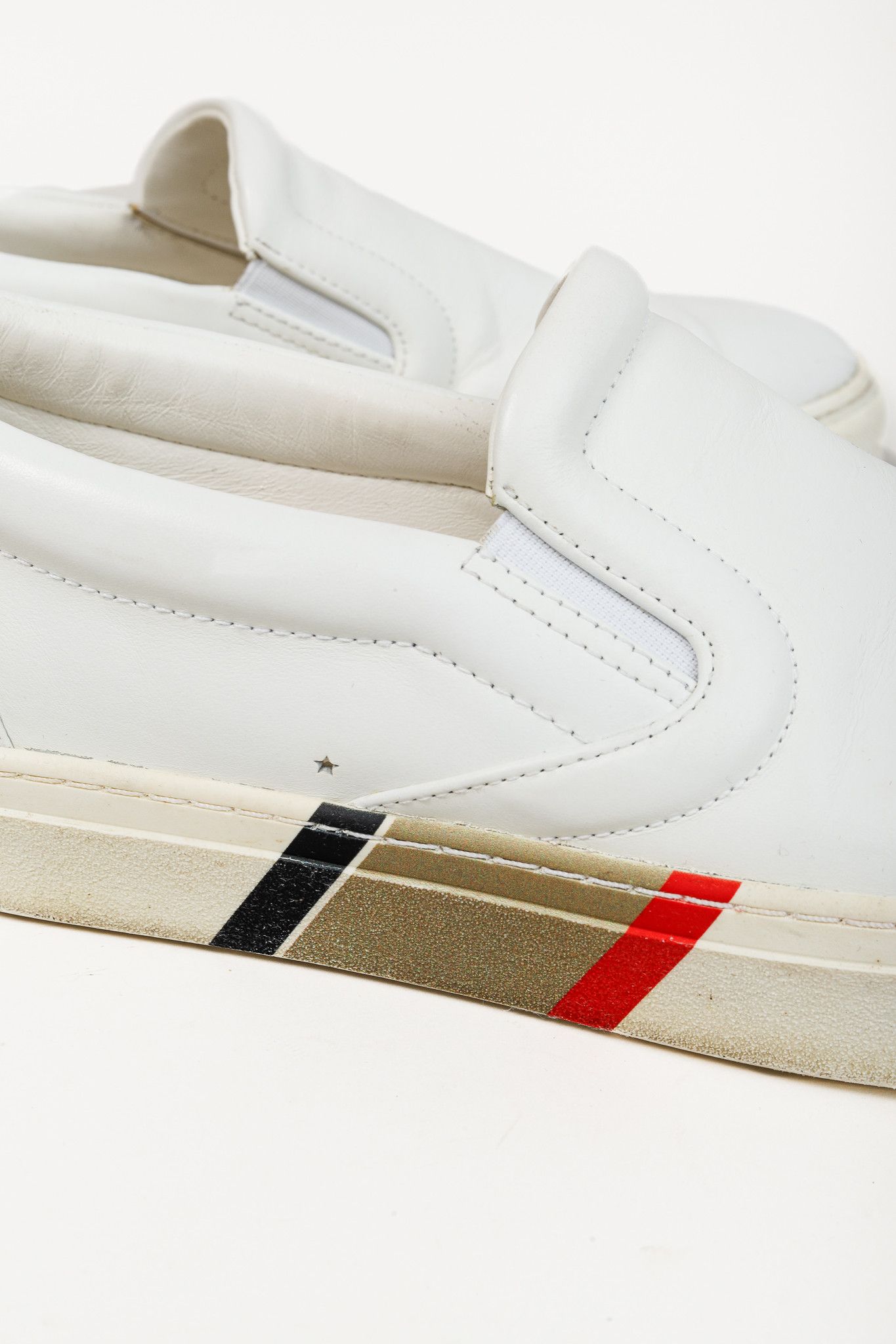Burberry Burberry Men's Thompson White Leather Slip On Shoes Size US 10 / EU 43 - 8 Thumbnail