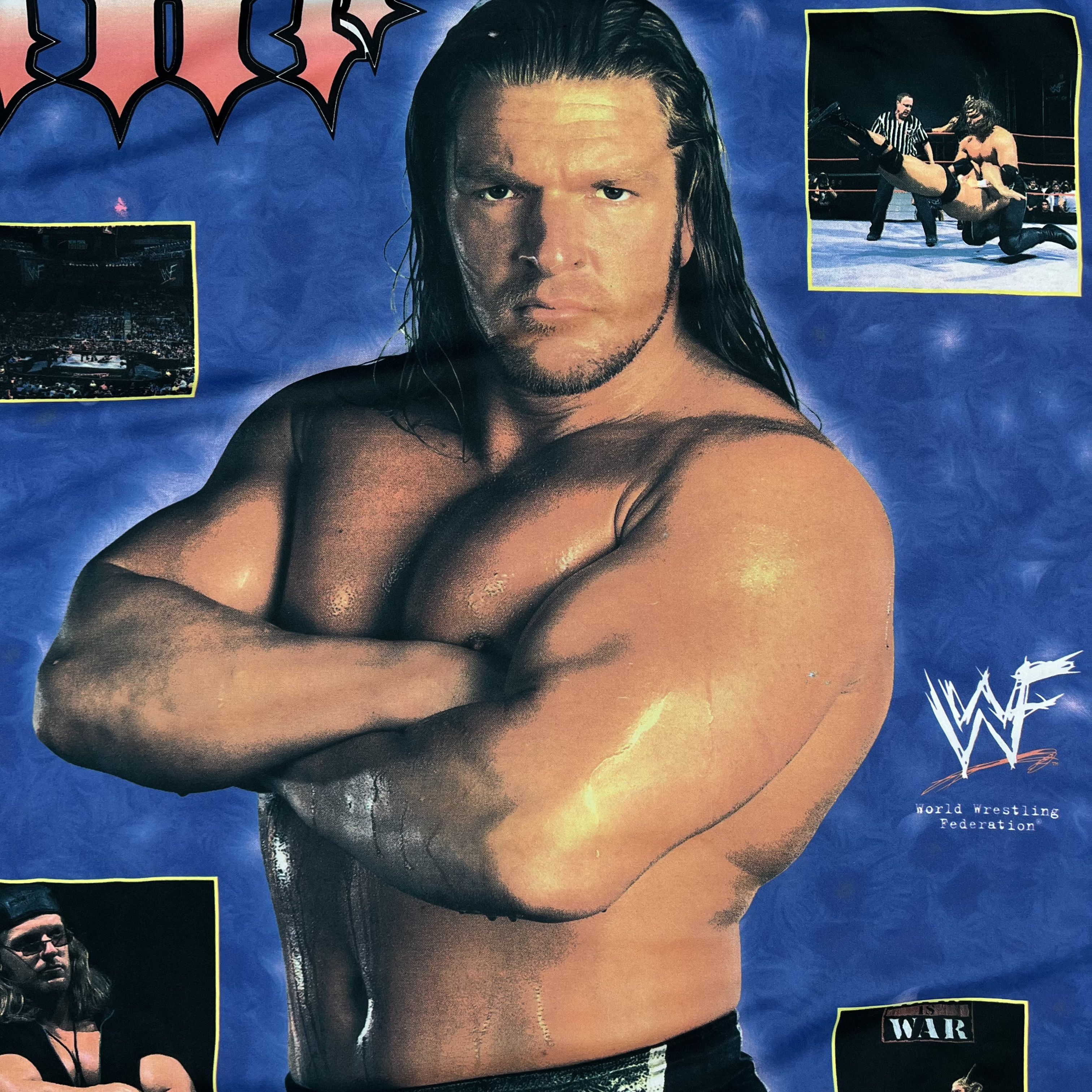 WWF Vintage Triple H WWF Superstars Flag Poster Tapestry 2000’s Size ONE SIZE - 6 Thumbnail