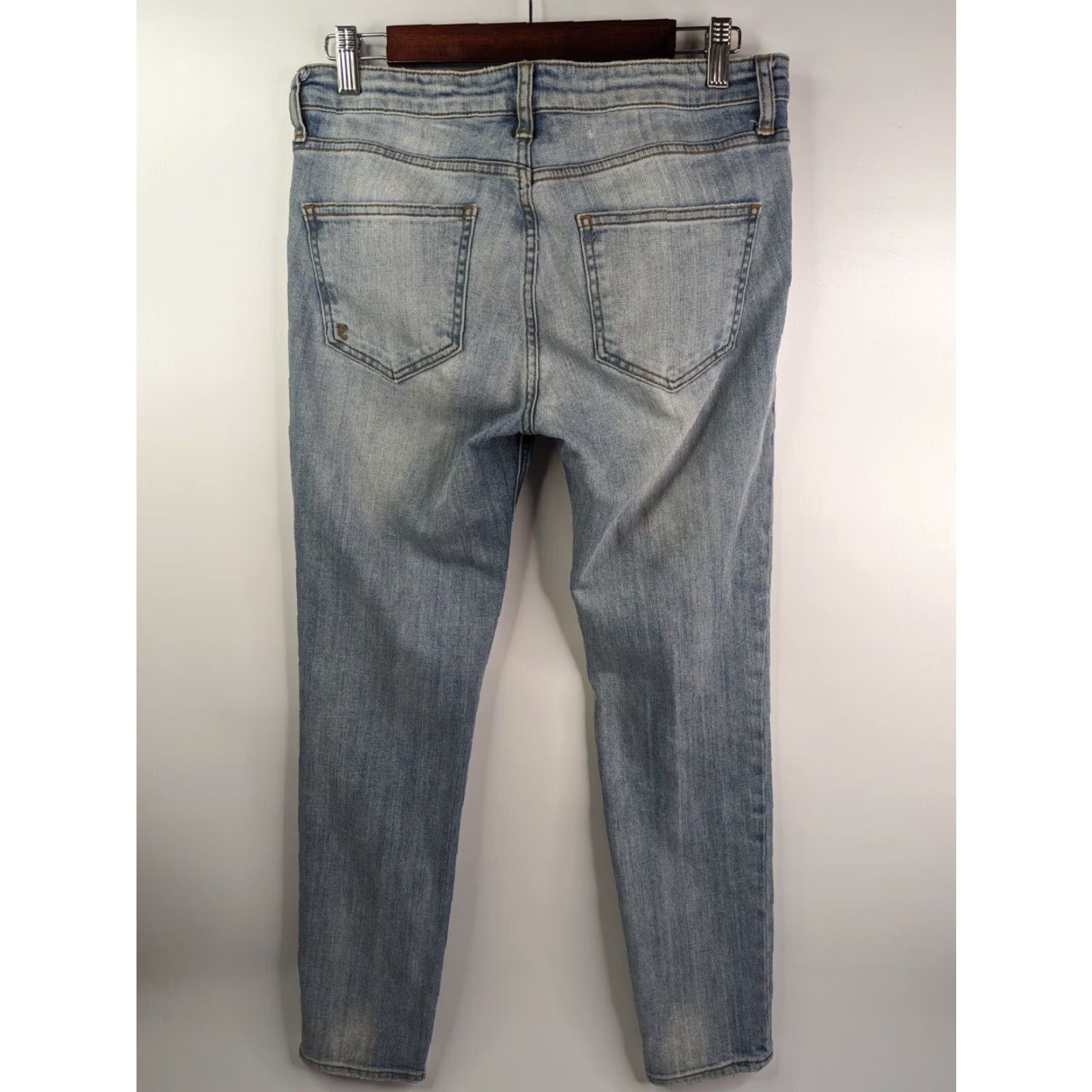 Vintage KUT From the Kloth Jeans Womens Regular Light Wash Denim Blue Cotton Spandex Slim Straight 5-Pocket Logo Comfort Easy Care Size 26" / US 2 / IT 38 - 4 Thumbnail
