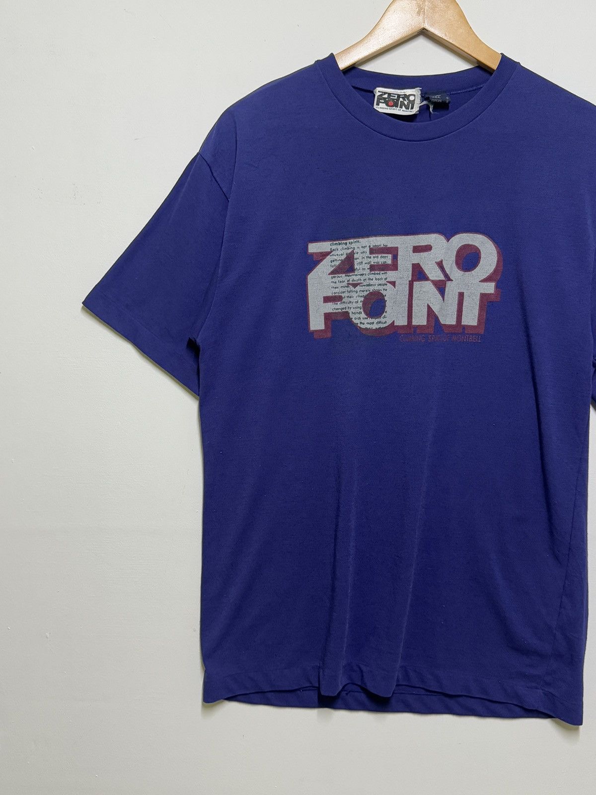Point Zero Vintage Zero Point Single Stitch Poem Climbing Spirit Tshirt Size US M / EU 48-50 / 2 - 3 Thumbnail